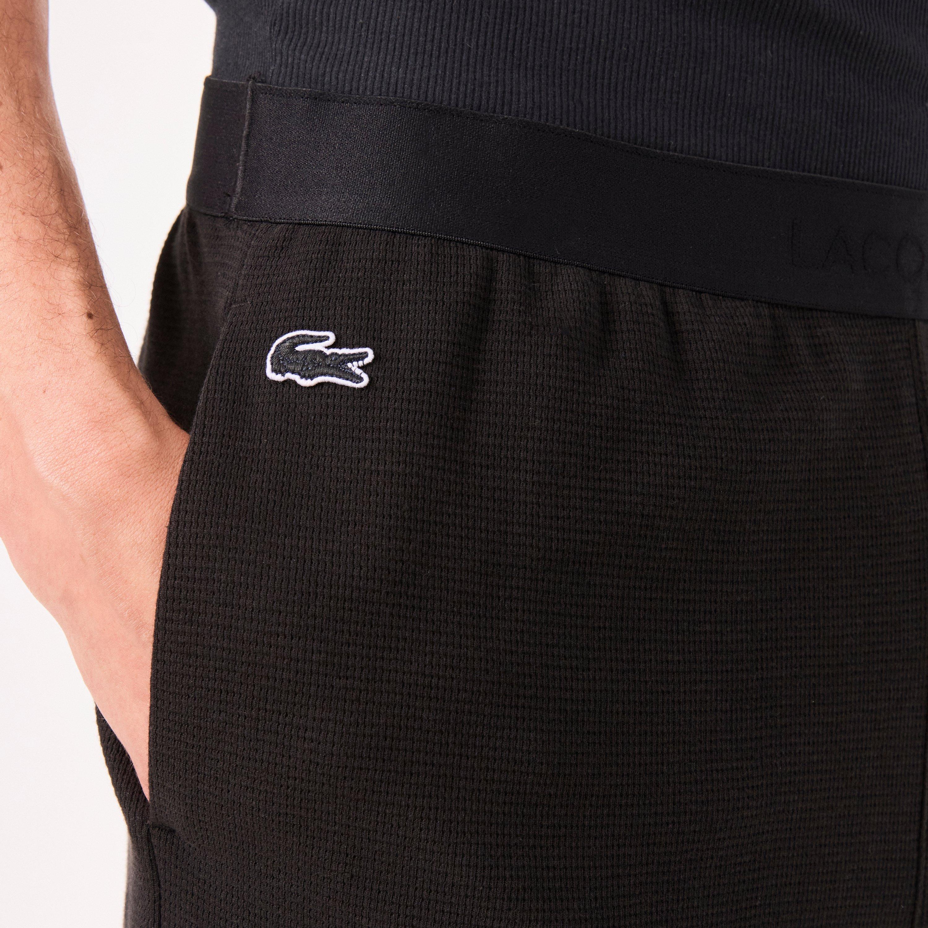 Nero 031 - Lacoste - Men's Waffle Pyjama Shorts - 5