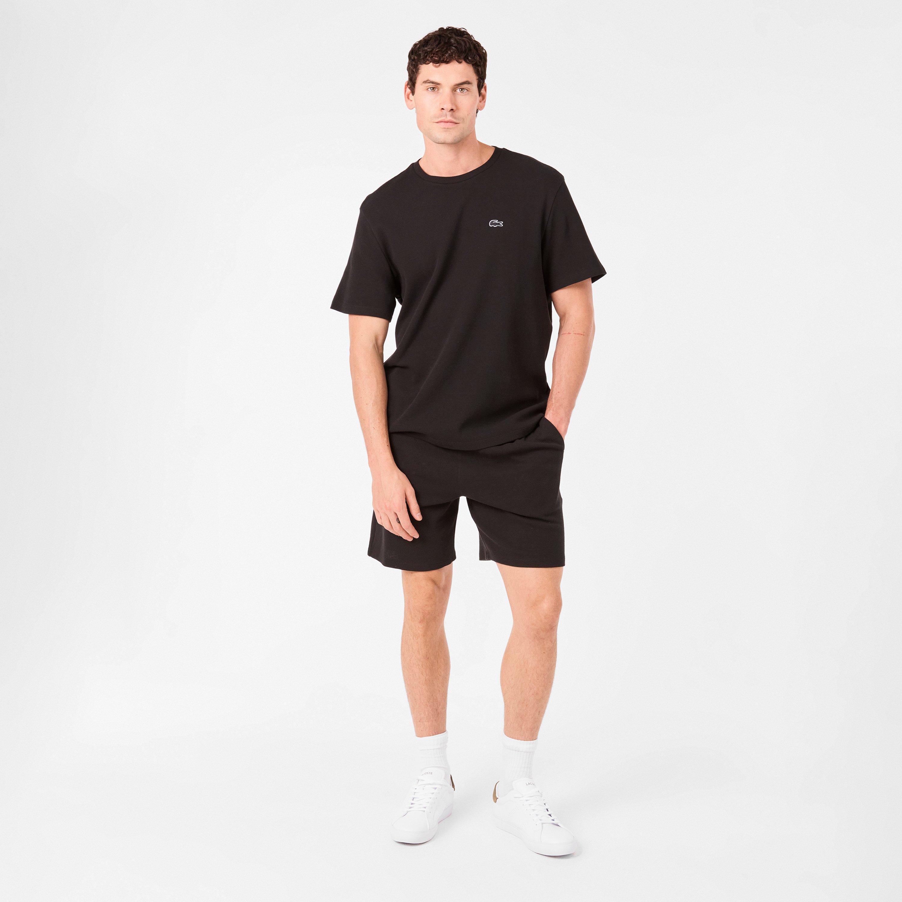Nero 031 - Lacoste - Men's Waffle Pyjama Shorts - 6