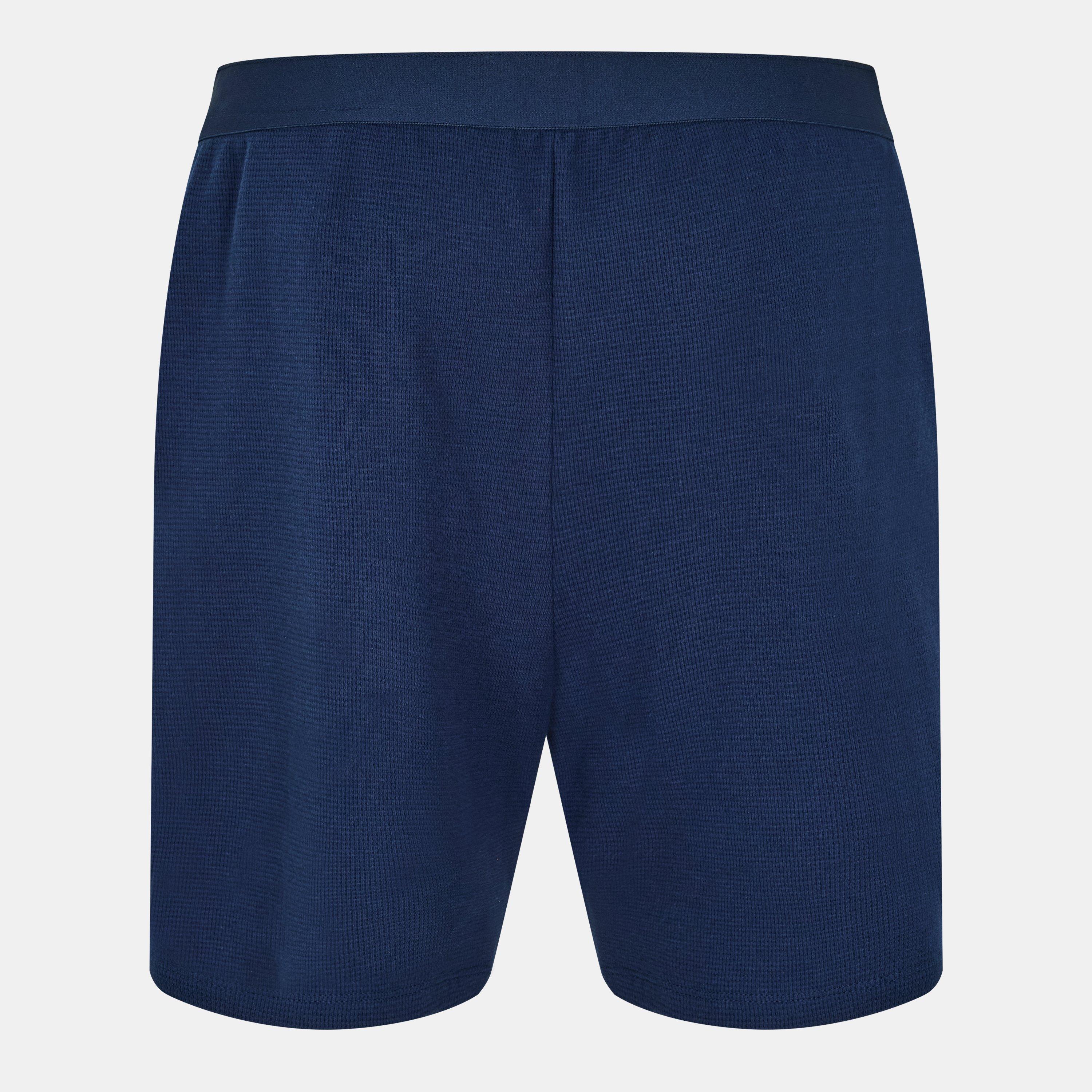 Navy 166 - Lacoste - Men's Waffle Pyjama Shorts - 2