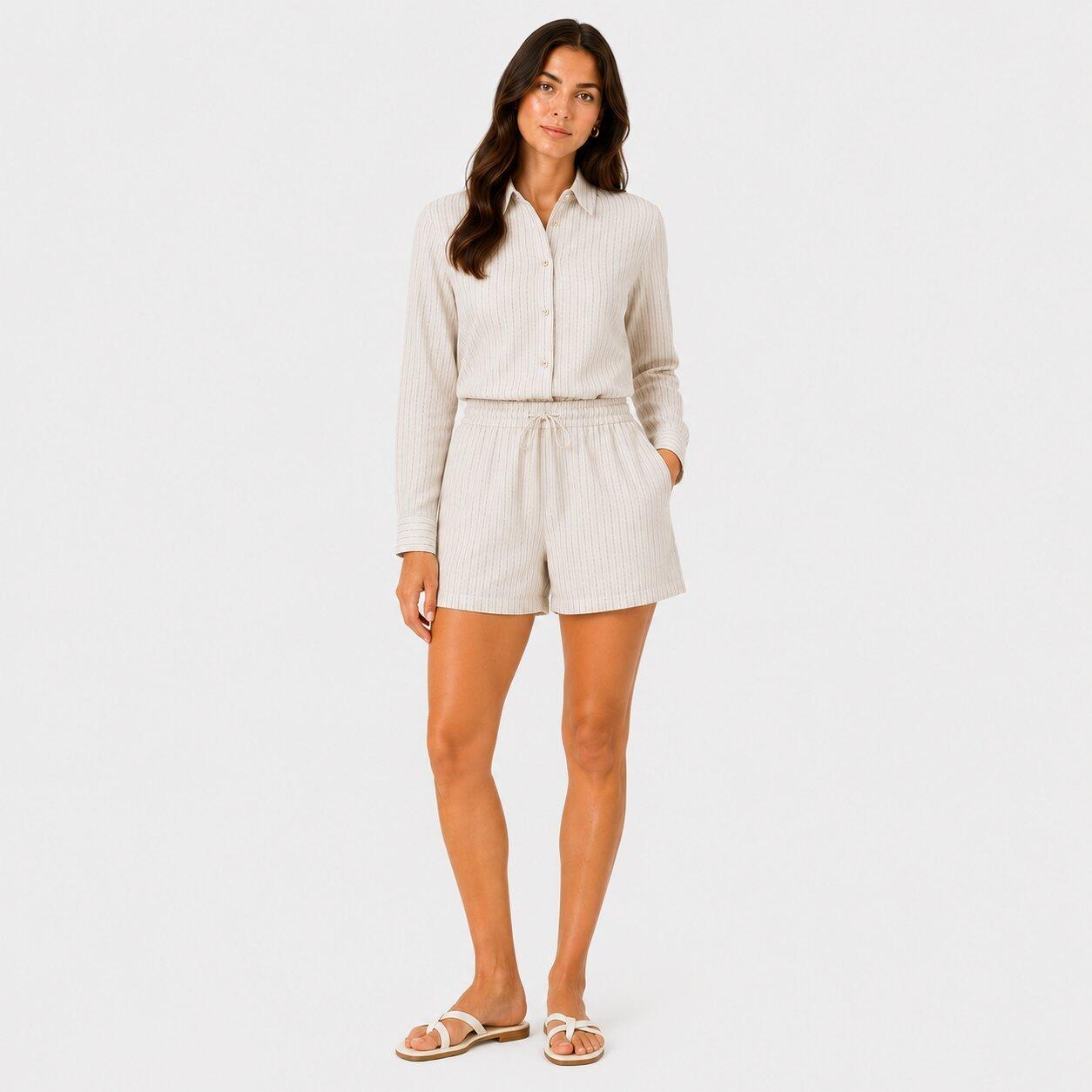Piedra - I Saw It First - Womens Striped Woven Shorts - 1