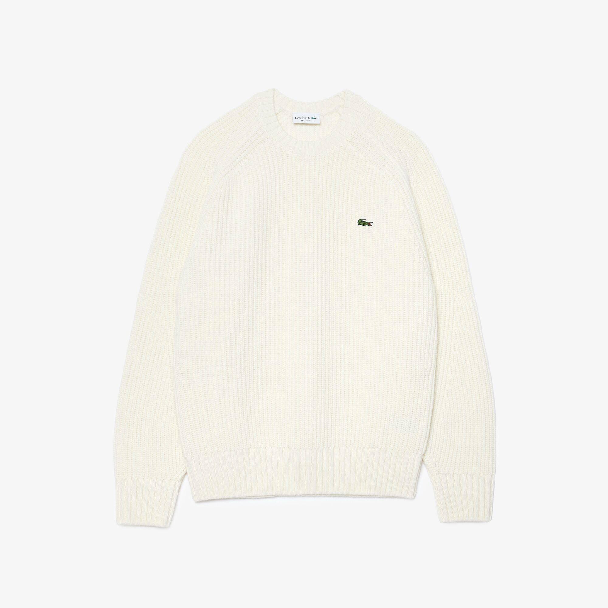 Lacoste Men's Heavy Knit Crew Neck Jumper - Lapland XFJ - L