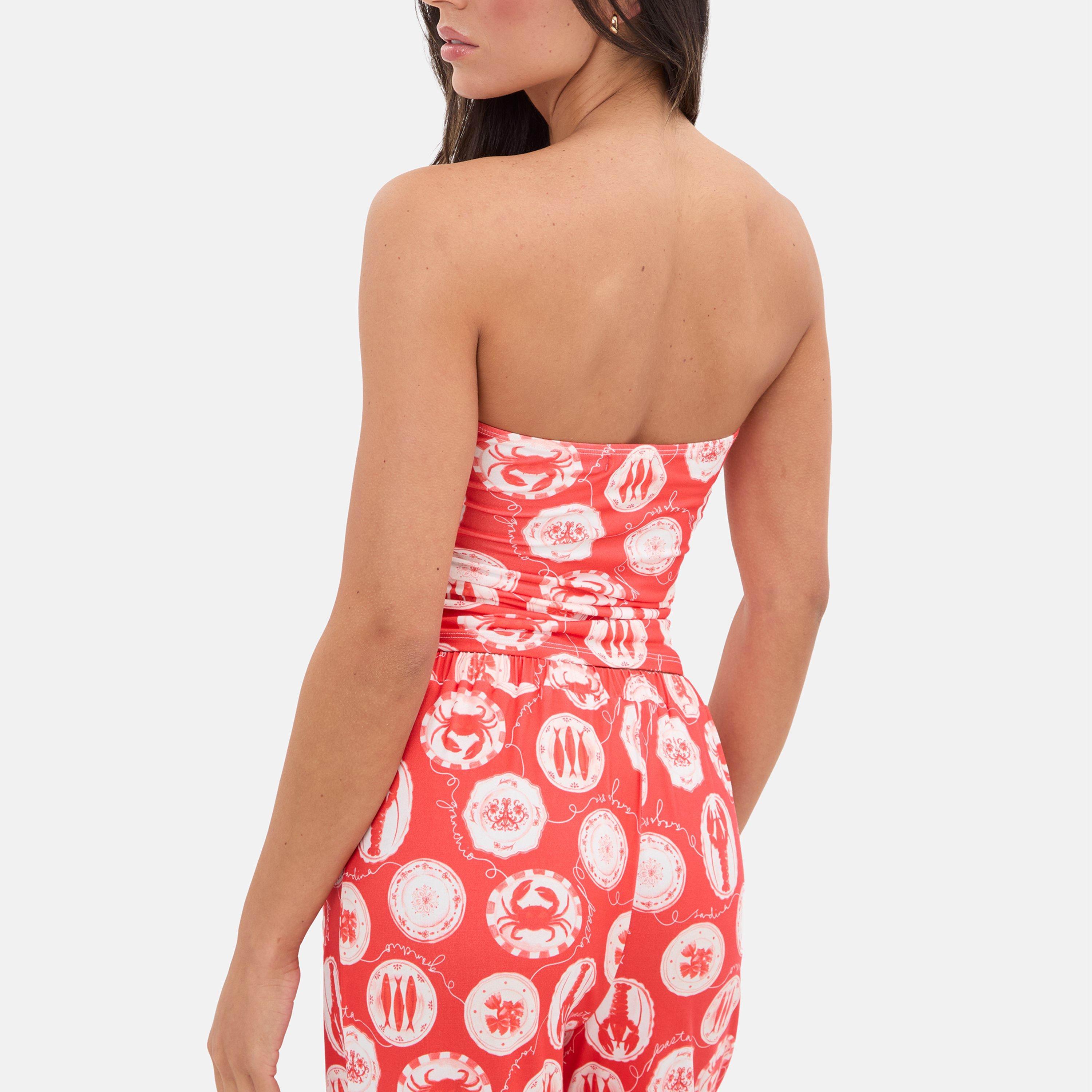 Red - I Saw It First - Printed Bandeau Top - 2