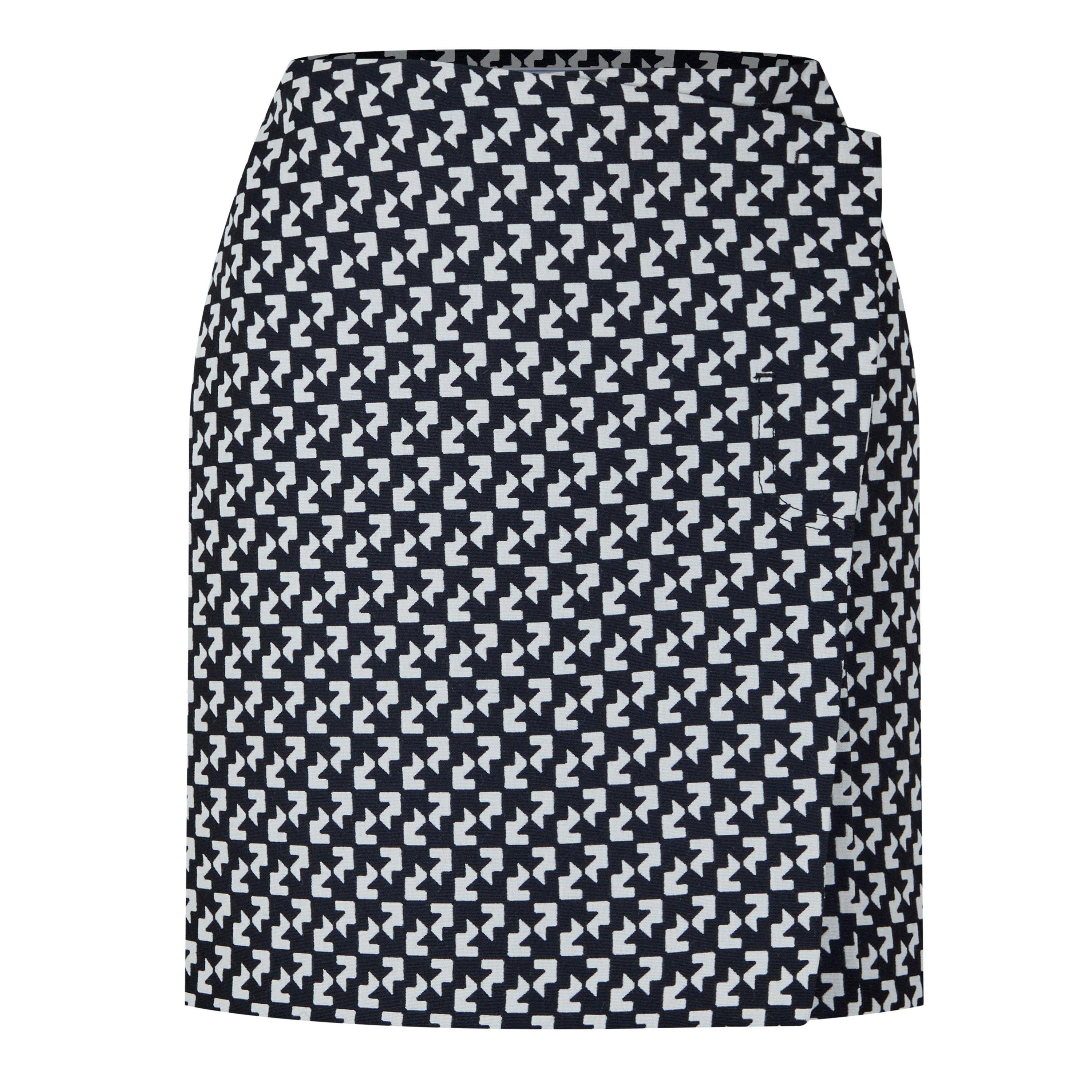 White/Black - Off White - Women's Abstract Wrap Skirt - 1