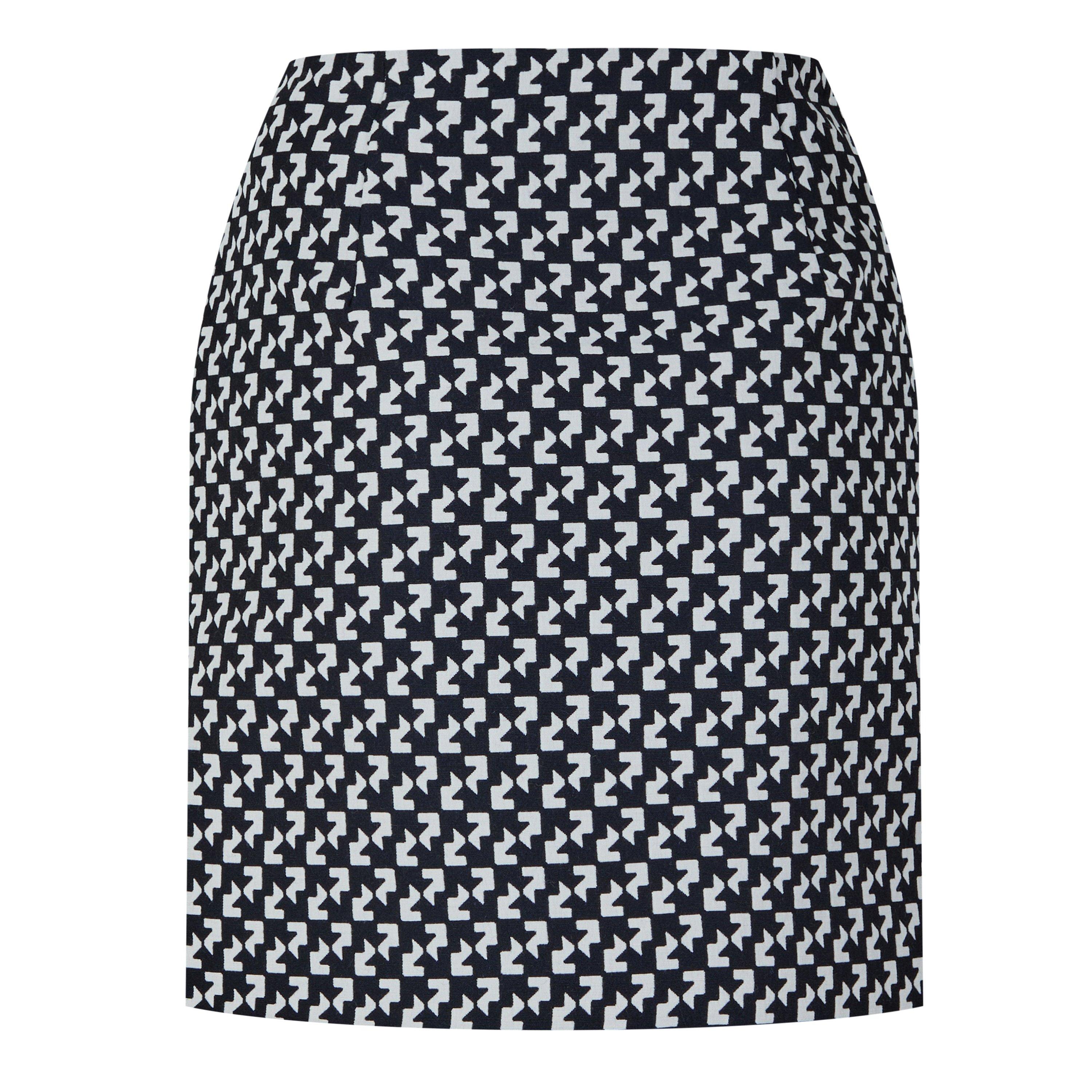 Wit/Zwart - Off White - Women's Abstract Wrap Skirt - 2