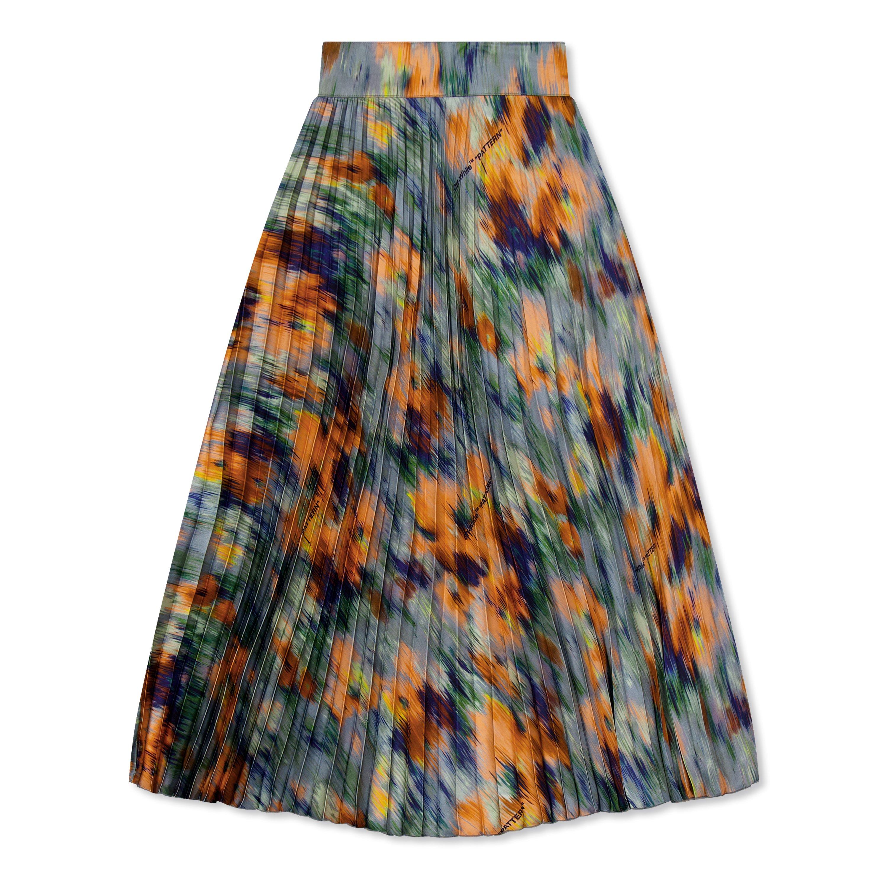 Multicolor - Off White - Women's Pleated Maxi Skirt - 2