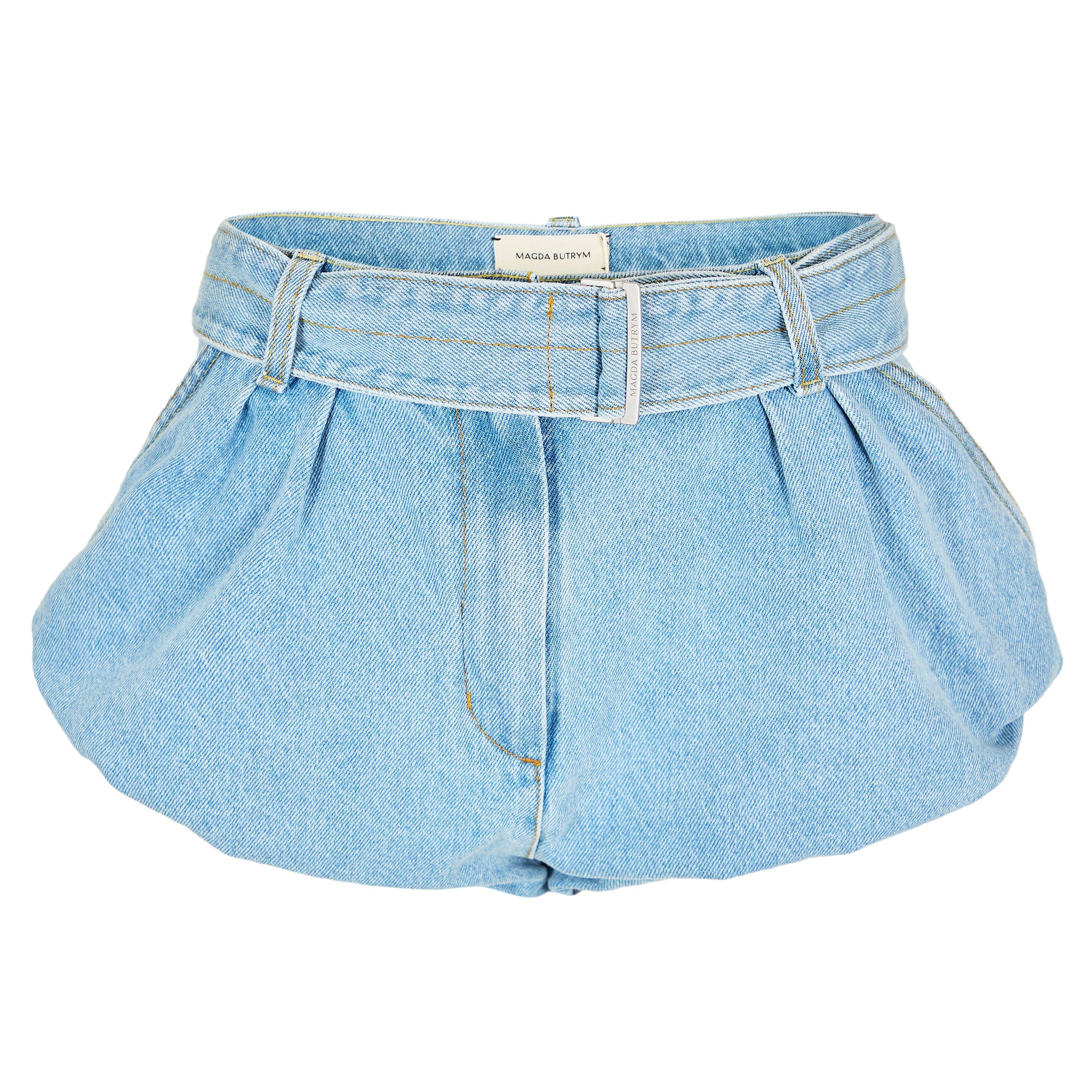 Light Blue - Magda Butrym - Women's Denim Shorts - 1