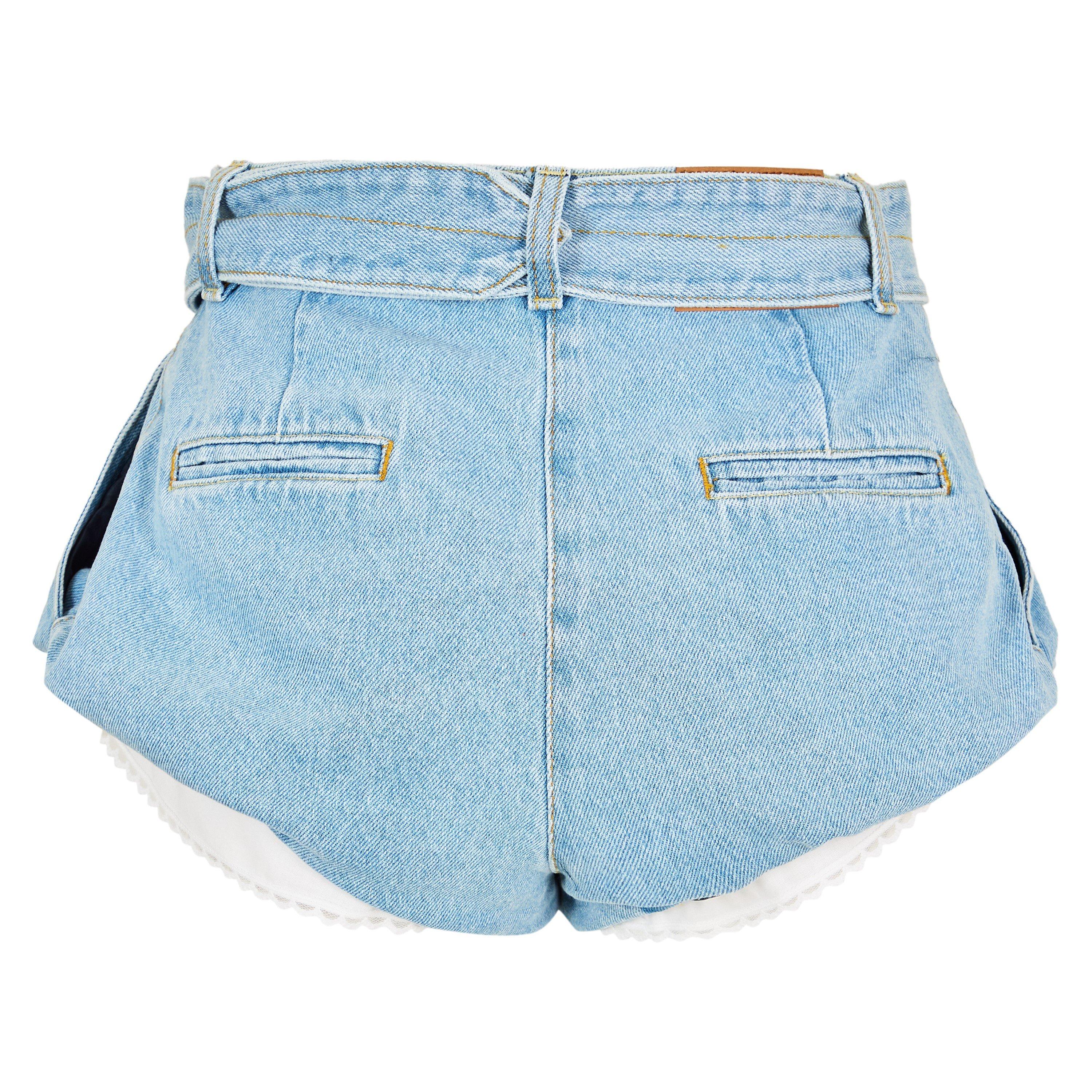 Light Blue - Magda Butrym - Women's Denim Shorts - 2