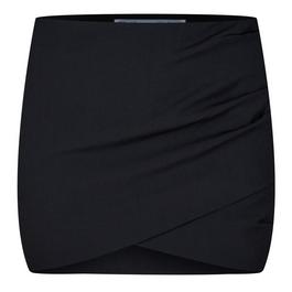 Off White Logo-Patch Draped Mini Skirt