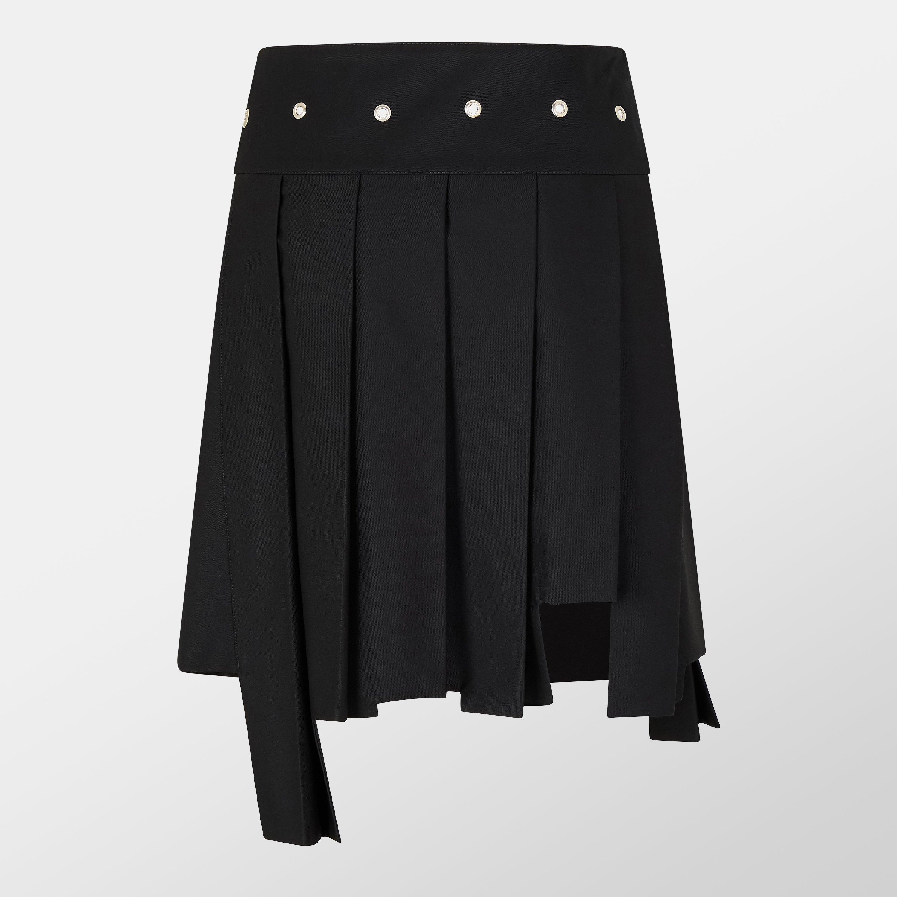 Black - Off White - Women's Mini Skirt - 2