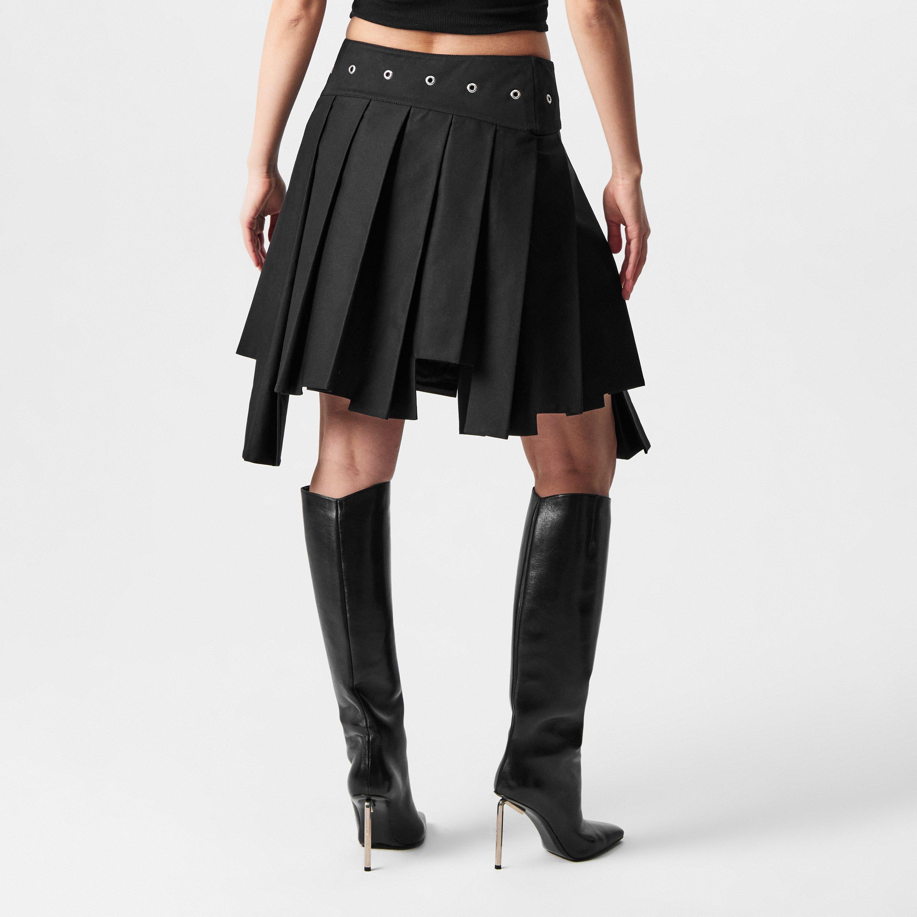 Black - Off White - Women's Mini Skirt - 4