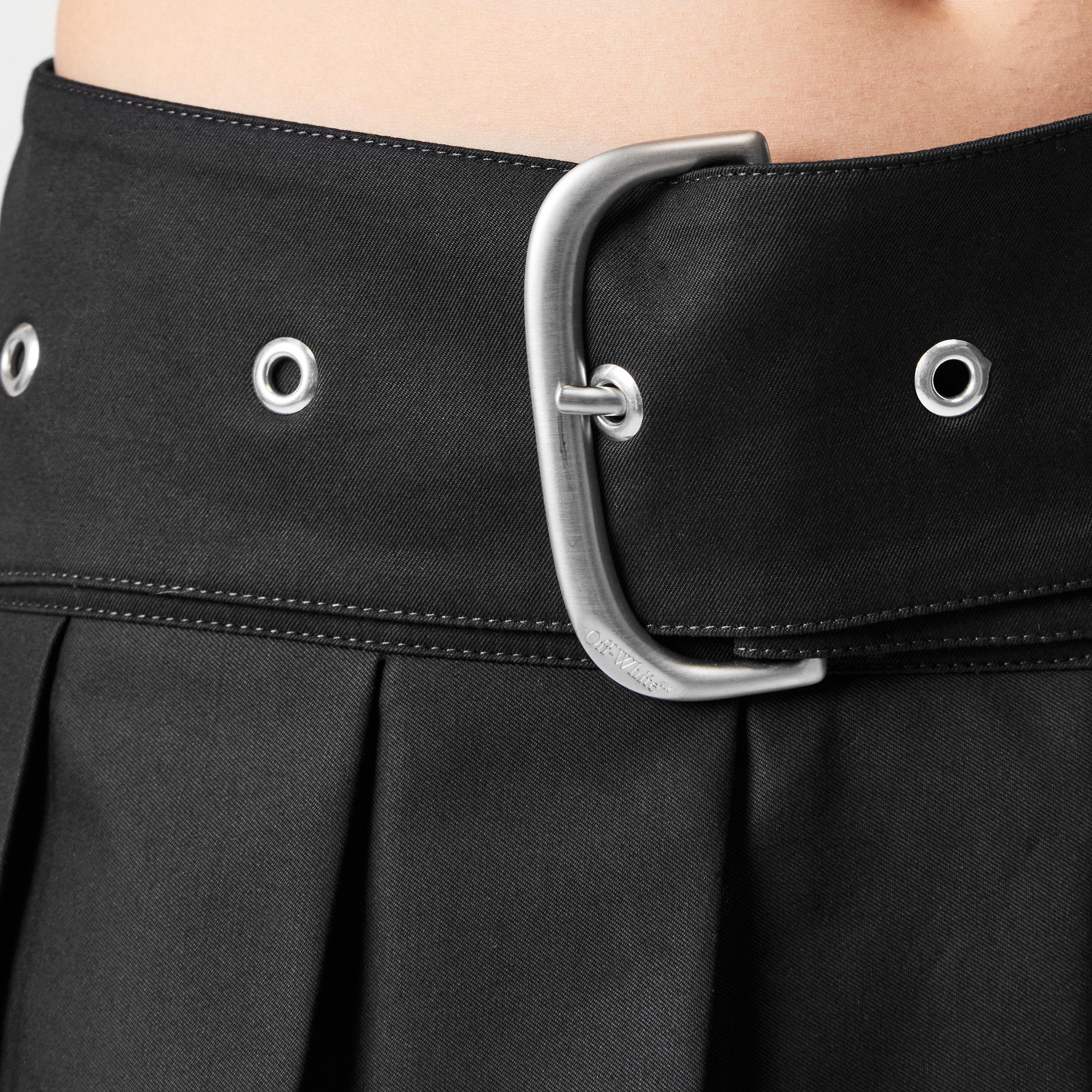 Black - Off White - Women's Mini Skirt - 5