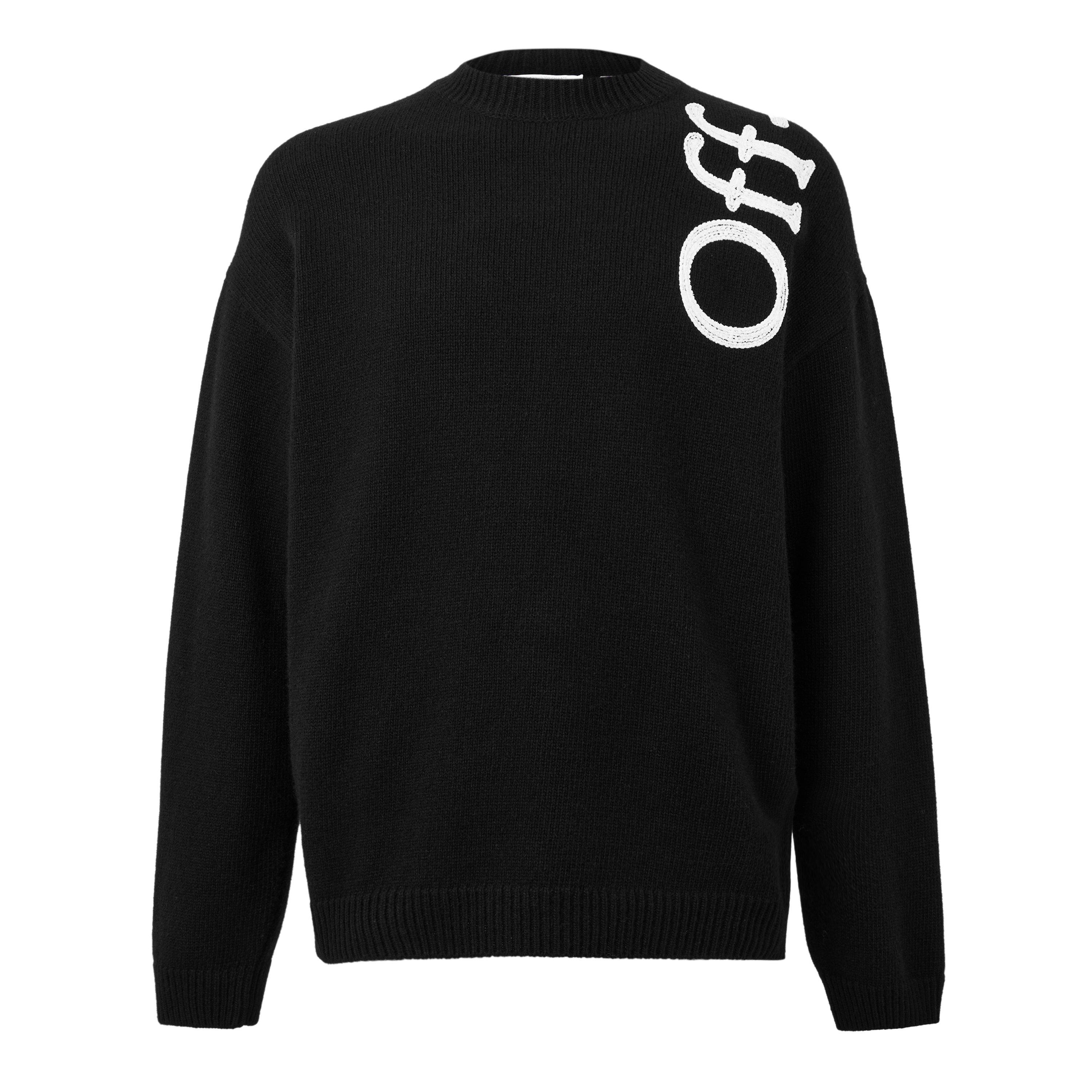 Black - Off White - Off Bookish Crw Knit Sn64 - 1