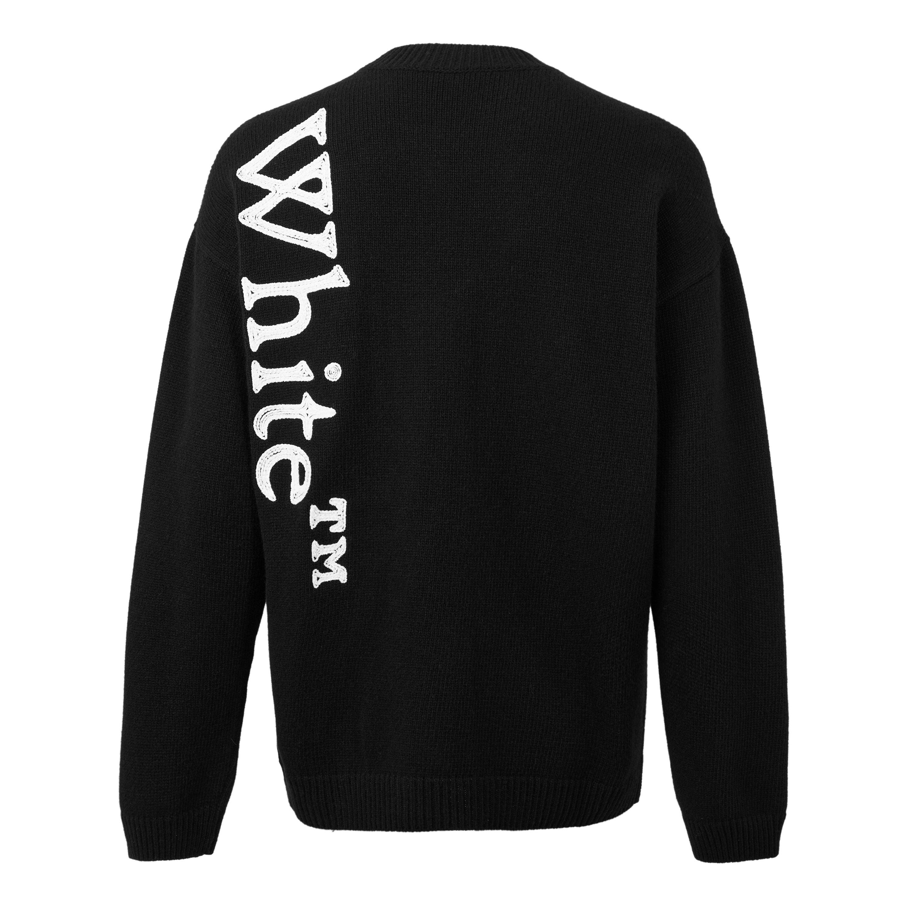 Black - Off White - Off Bookish Crw Knit Sn64 - 2