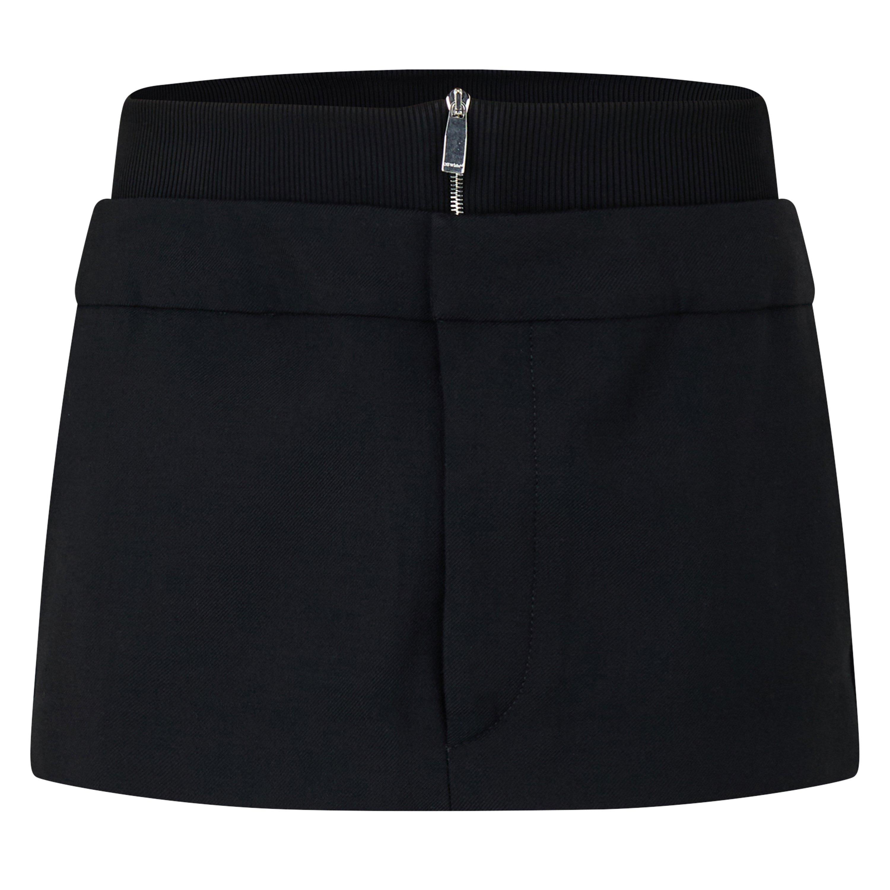 Black - Off White - Women's Mini Skirt - 1