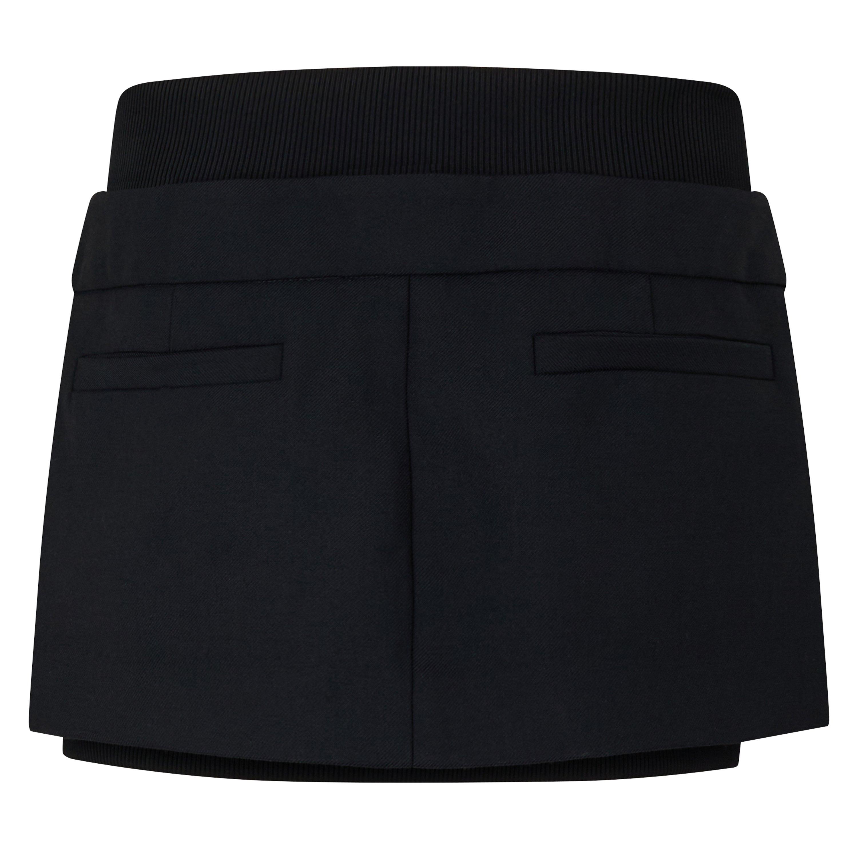 Black - Off White - Women's Mini Skirt - 2