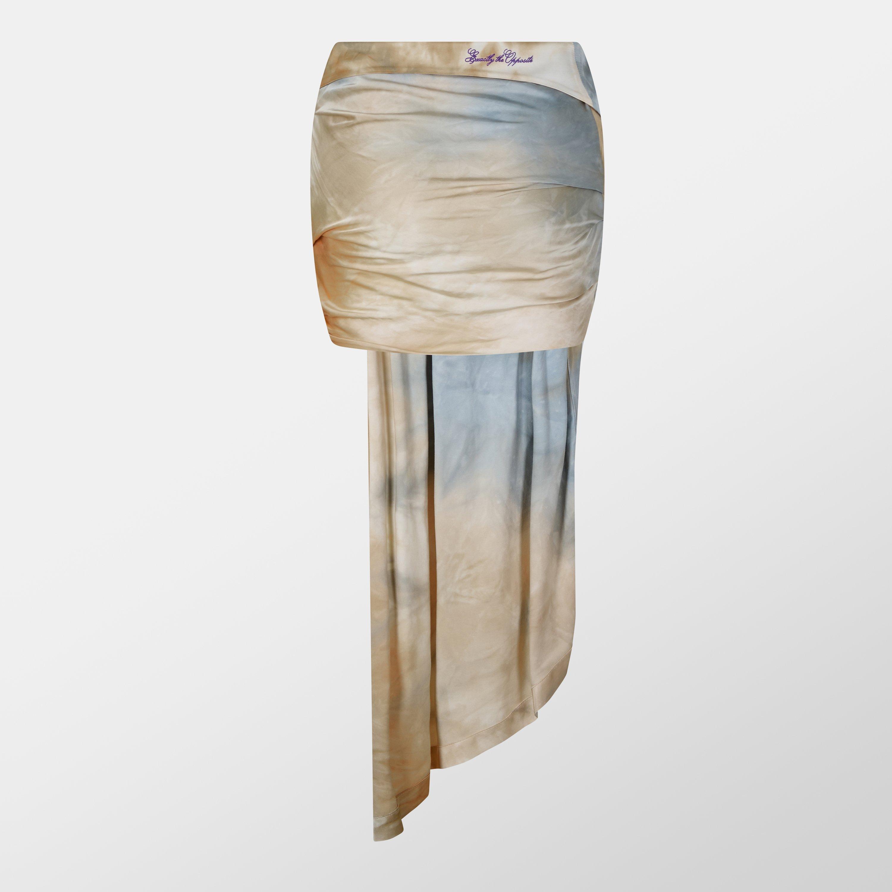 Camel/Purple - Off White - Women's Mini Skirt - 2