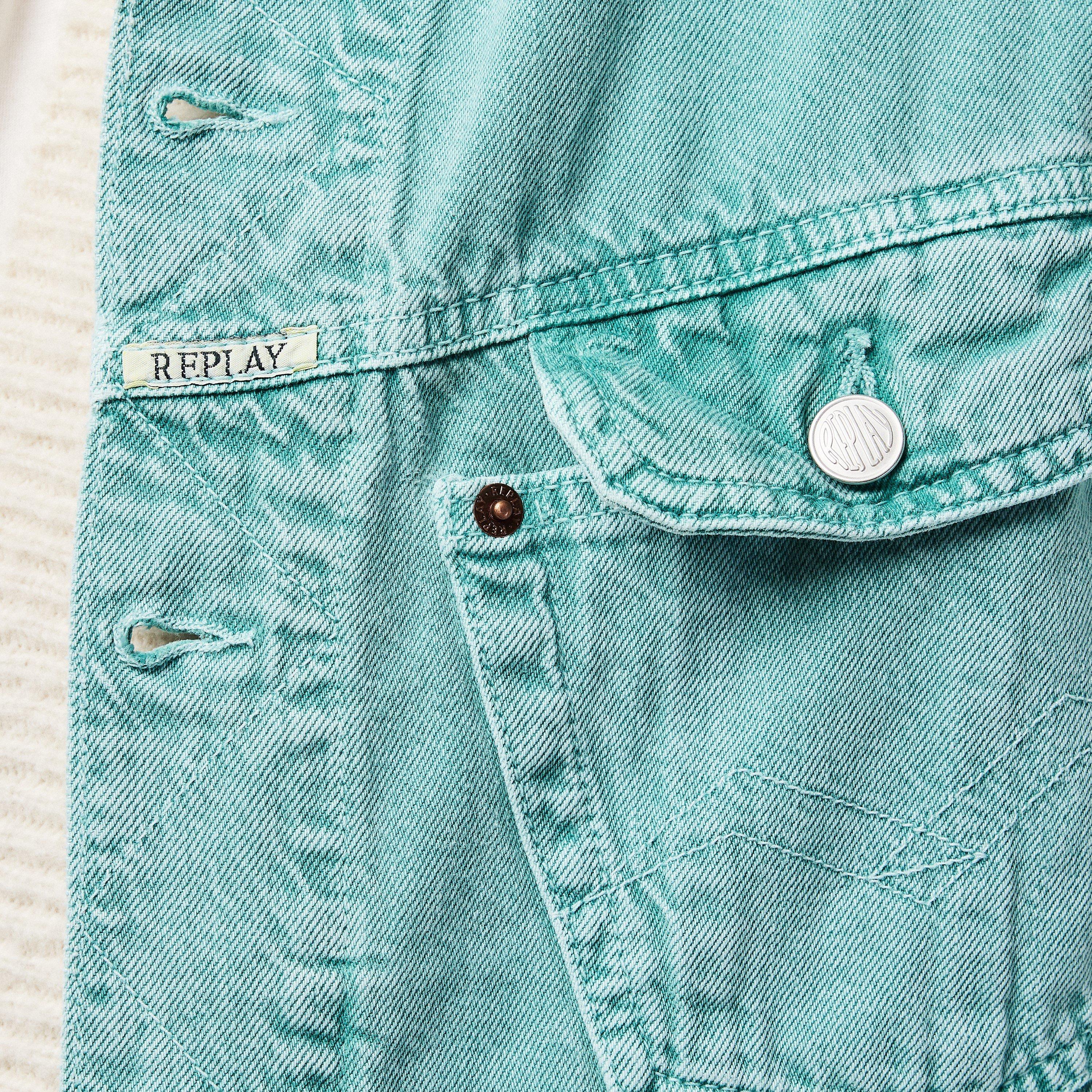 Groen Poeder - Replay - Men's Denim Jacket - 5