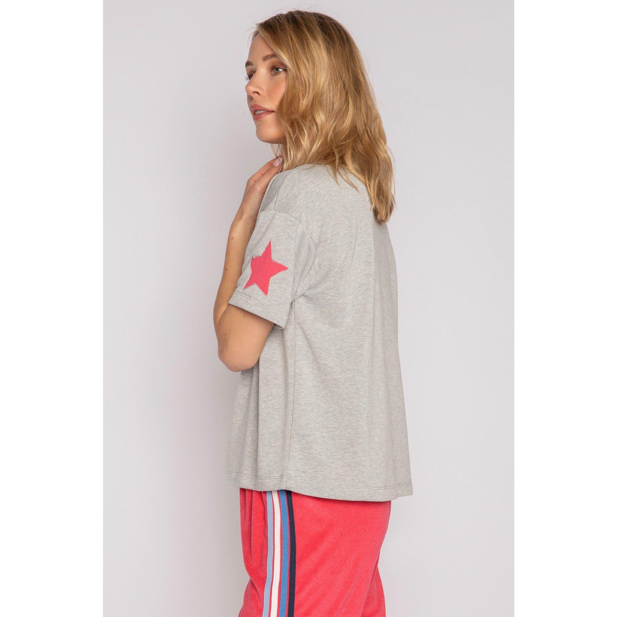 Pj Salvage Women's Basics Star Shirt - Grau-Mel. - 10 (S)