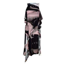 Off White Liquid Melt Waves Slip Dress