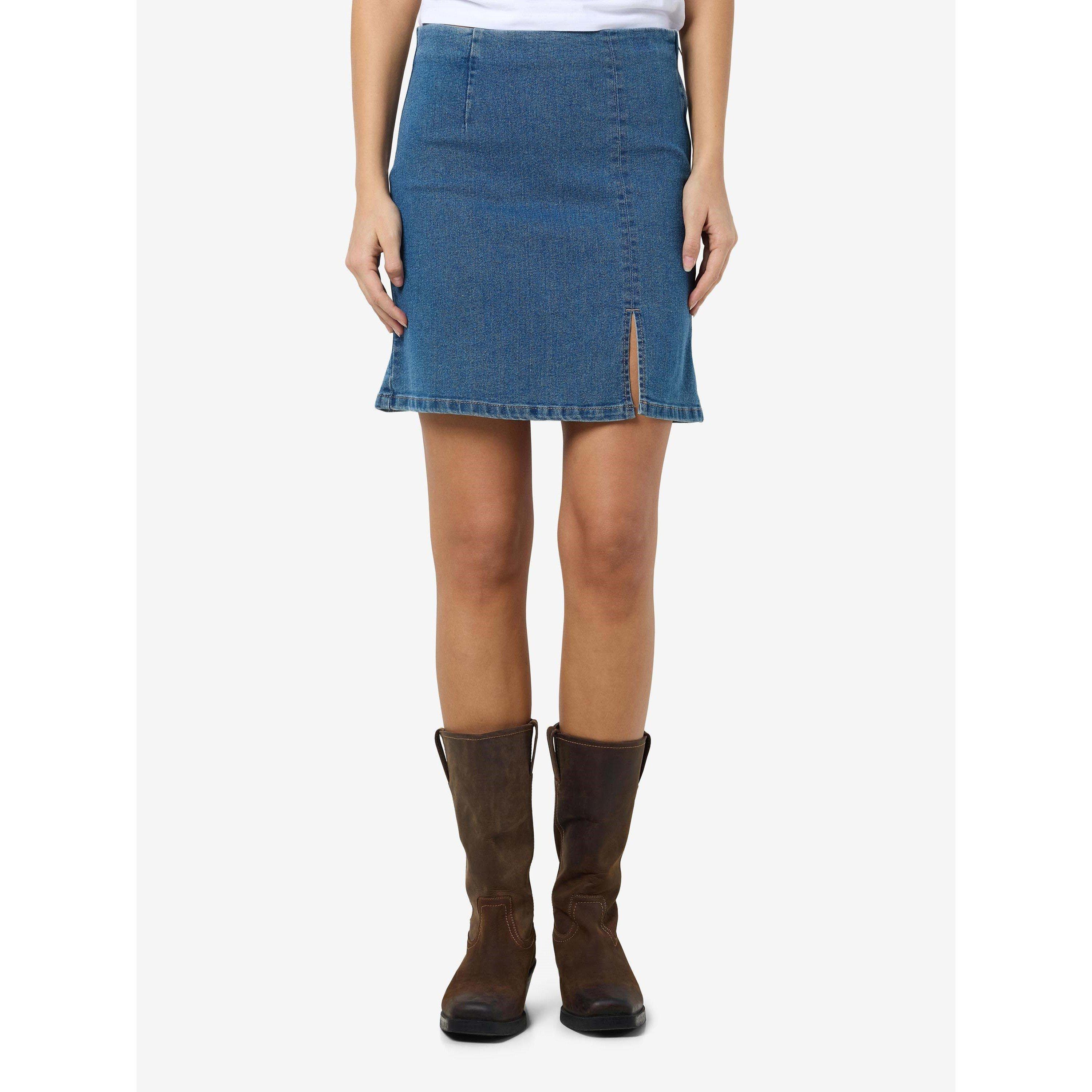 Md Blå Denim - Noisy May - Slim Denim Skirt - 3