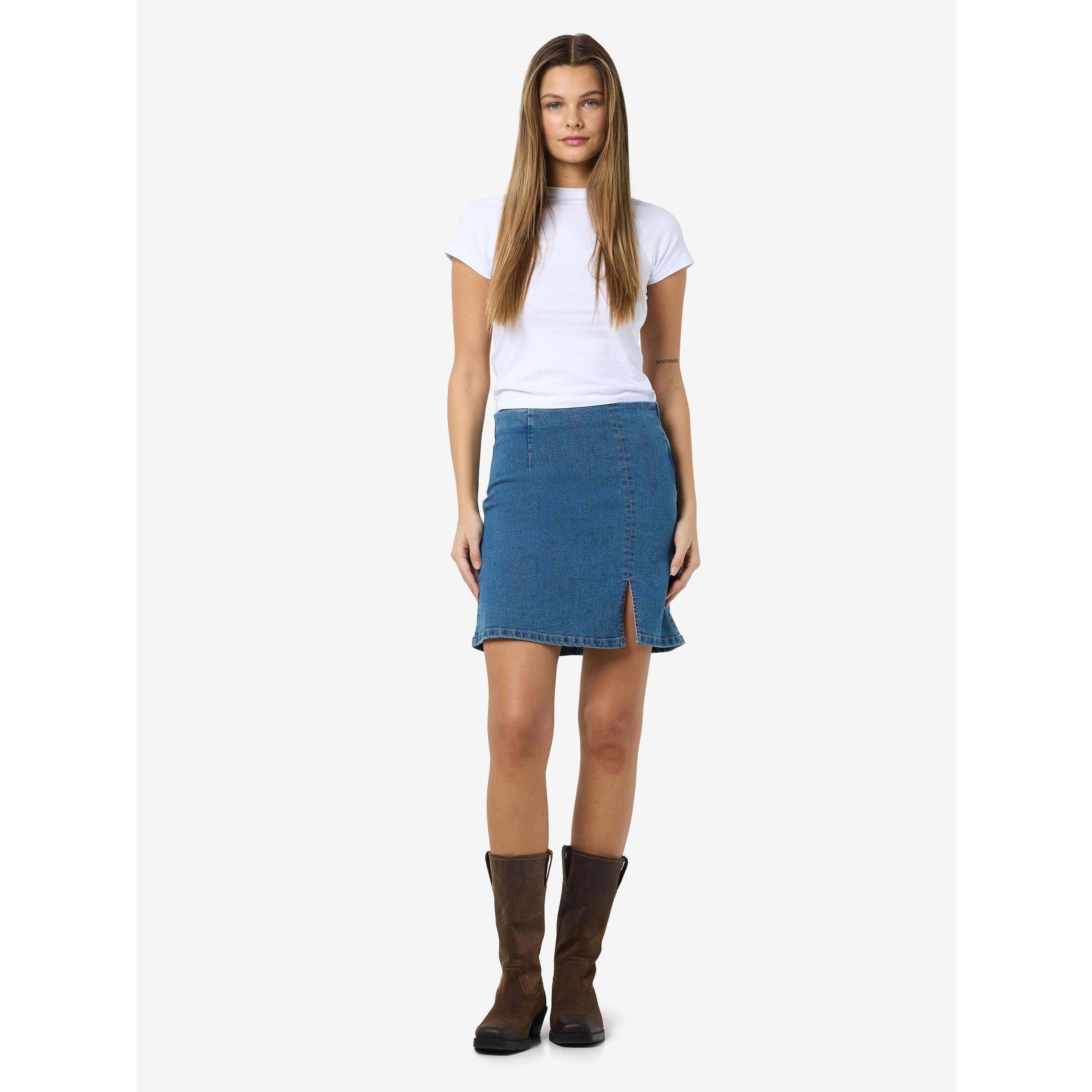 Md Blå Denim - Noisy May - Slim Denim Skirt - 7