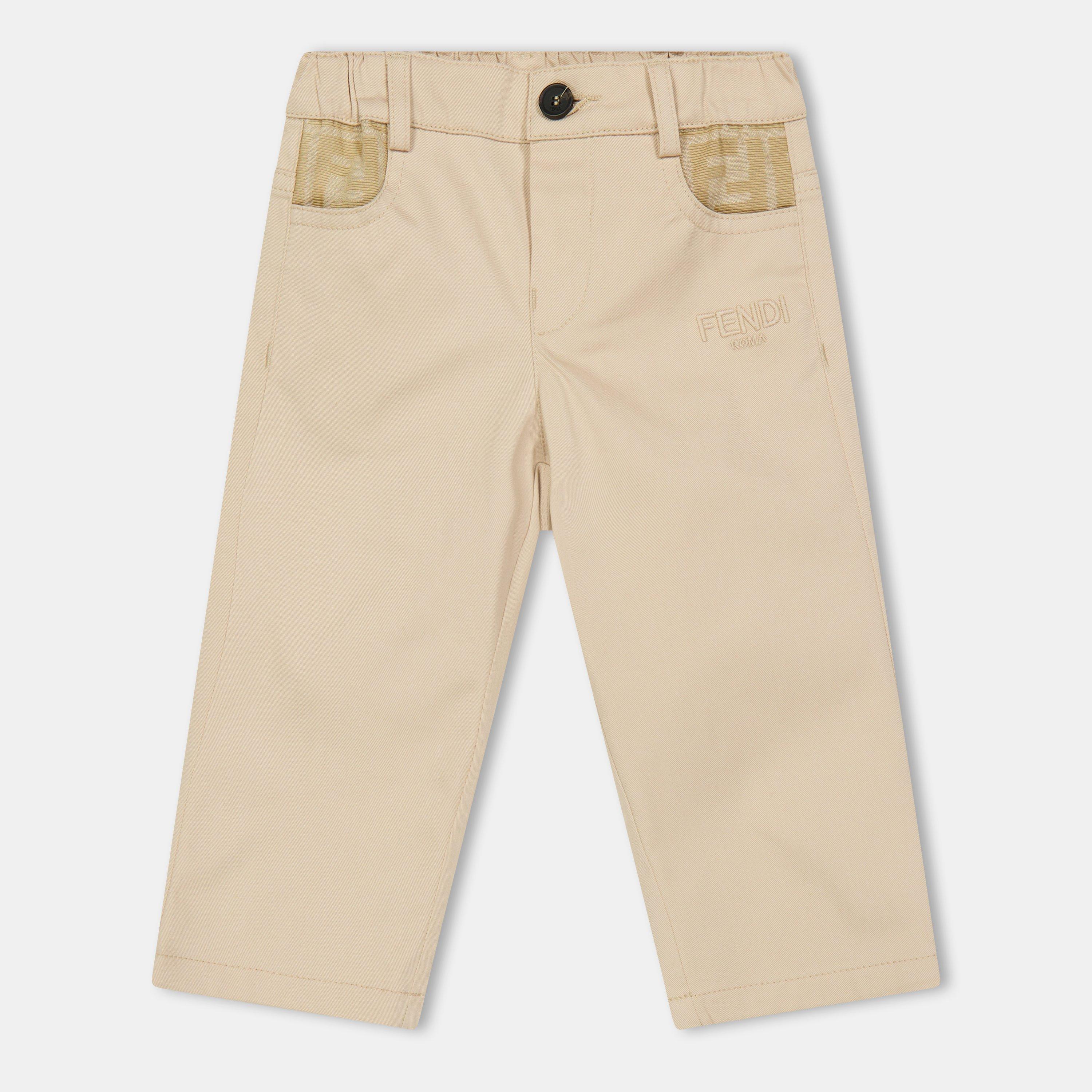 Beige F192N - Fendi - Unisex Kids' Chinos - 1