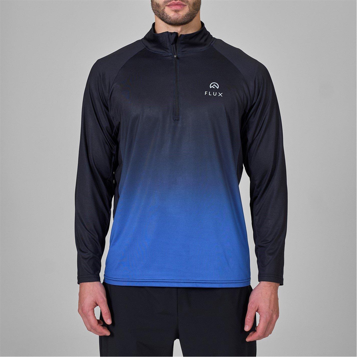 Zwart/Kobalt - Flux Active - Gradient quarter Zip Mens - 3