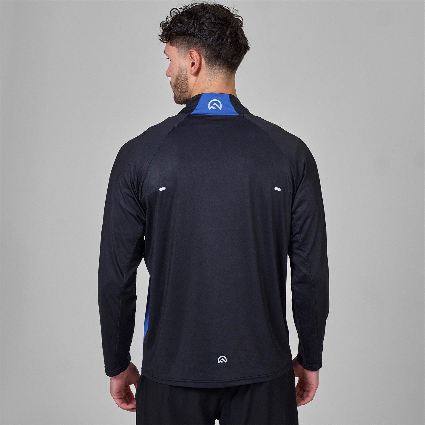 Zwart/Kobalt - Flux Active - Gradient quarter Zip Mens - 4