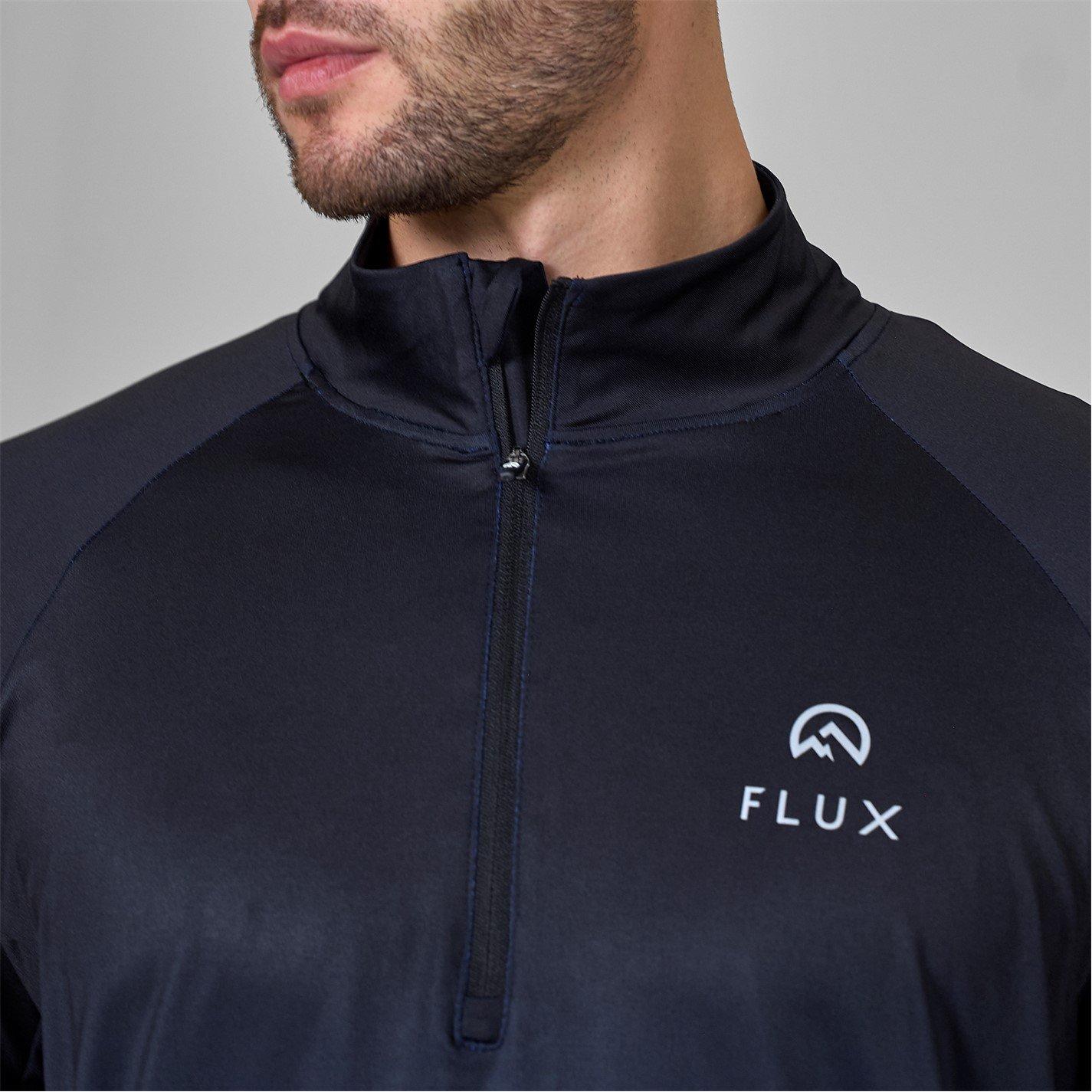 Zwart/Kobalt - Flux Active - Gradient quarter Zip Mens - 5
