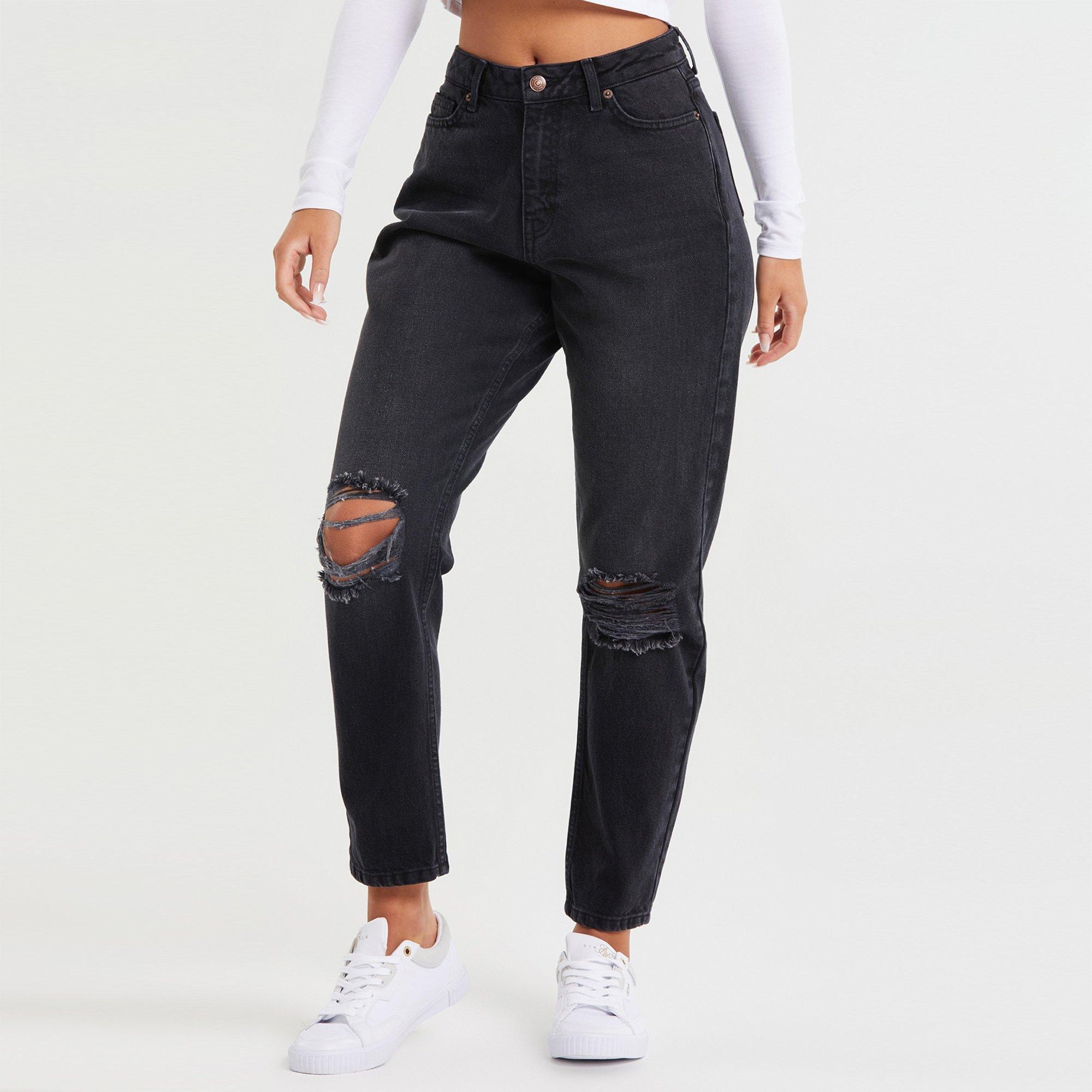 Zwart - SikSilk - Mom Jeans - 2