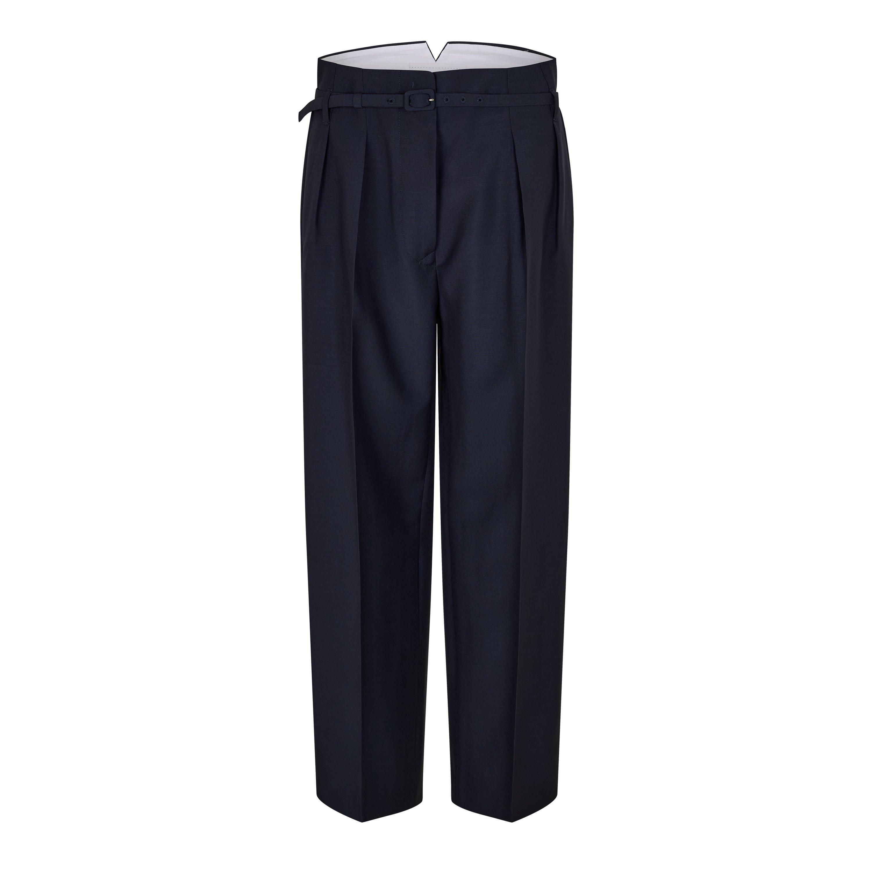 Prada Women's Blue Pants In Virgin Wool Blend - Image 3