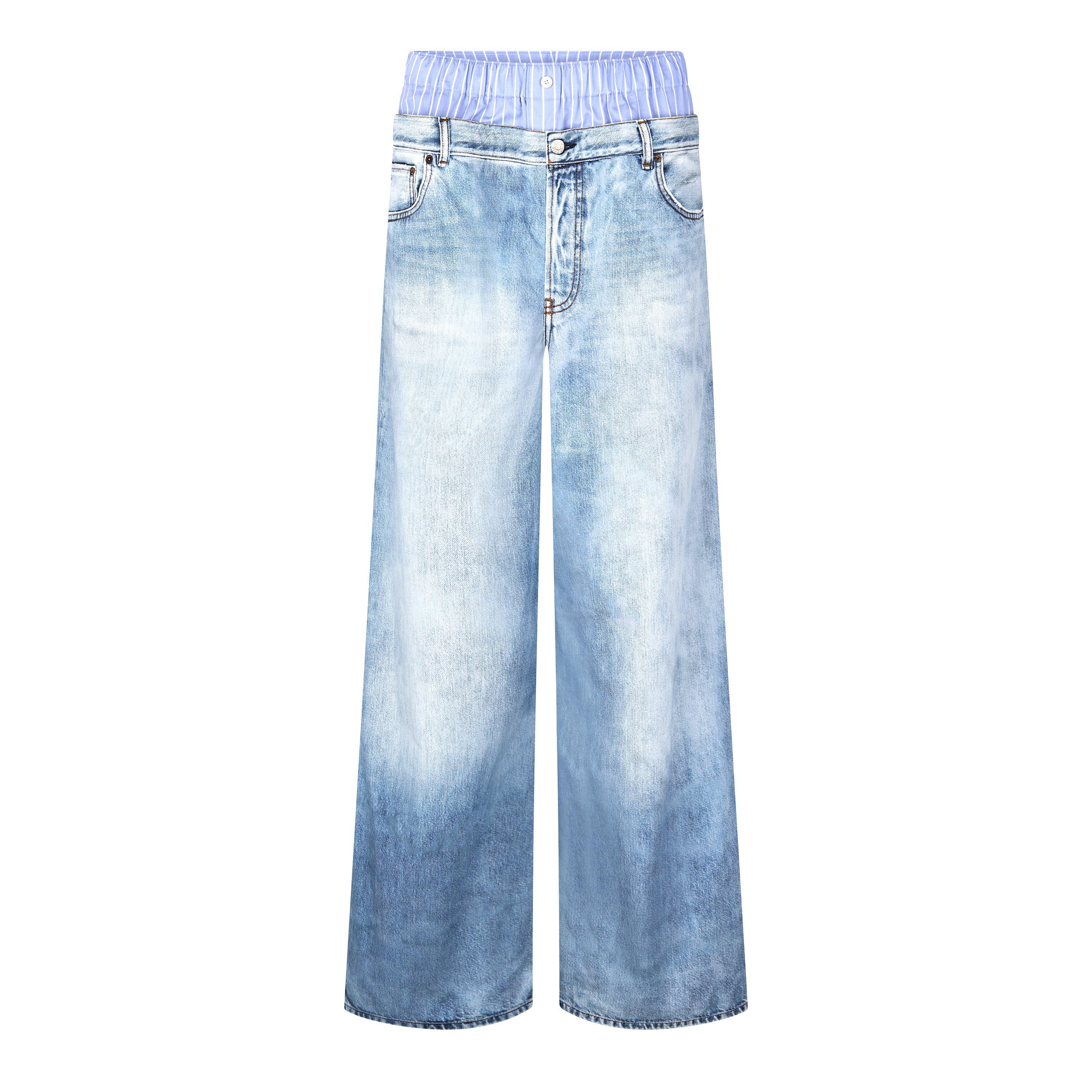 Light Blue - Acne Studios - Women's Lady High-Rise Wide Leg Jeans - 1