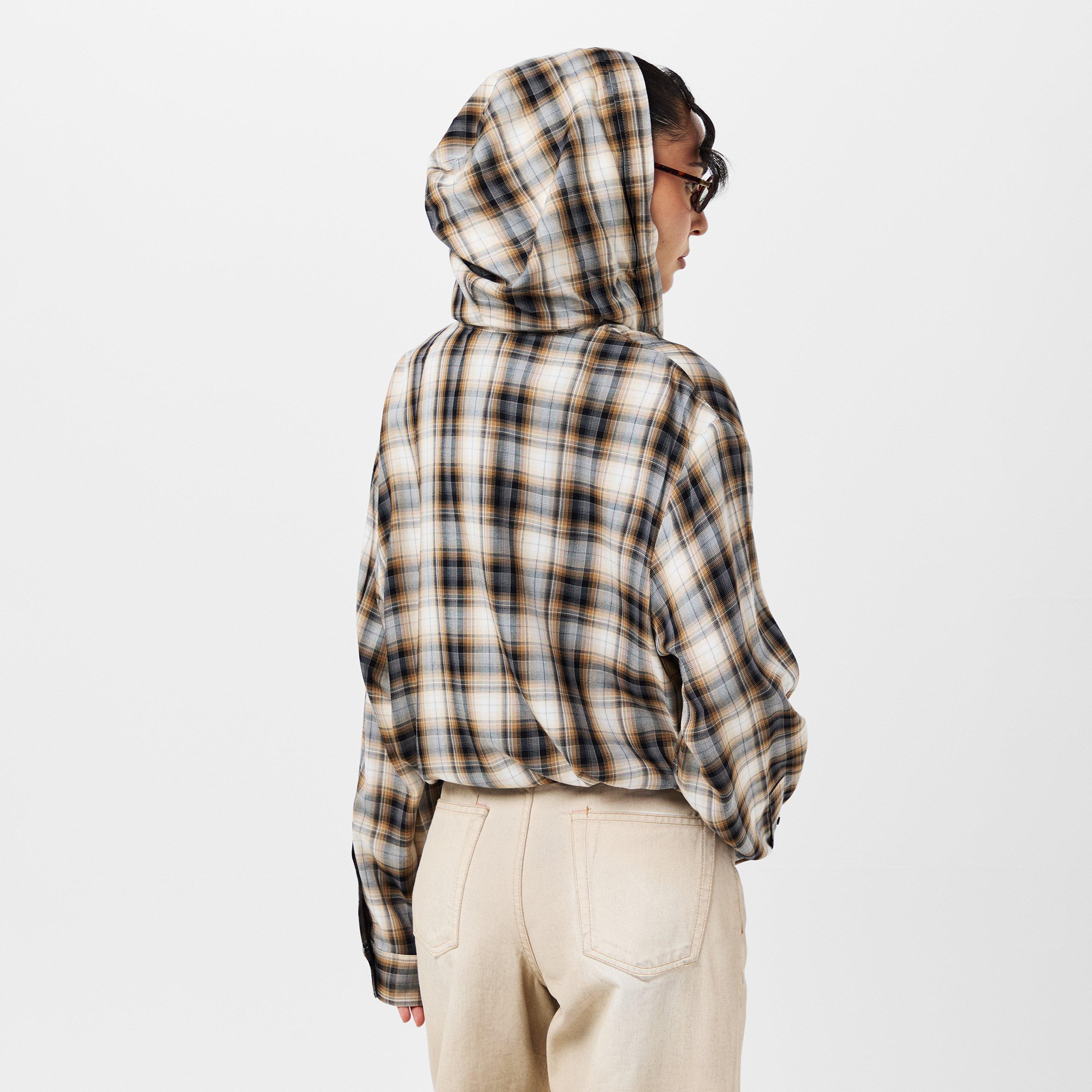 Beige/Black - Acne Studios - Women's Long-Sleeve Patterned Shirt - 4