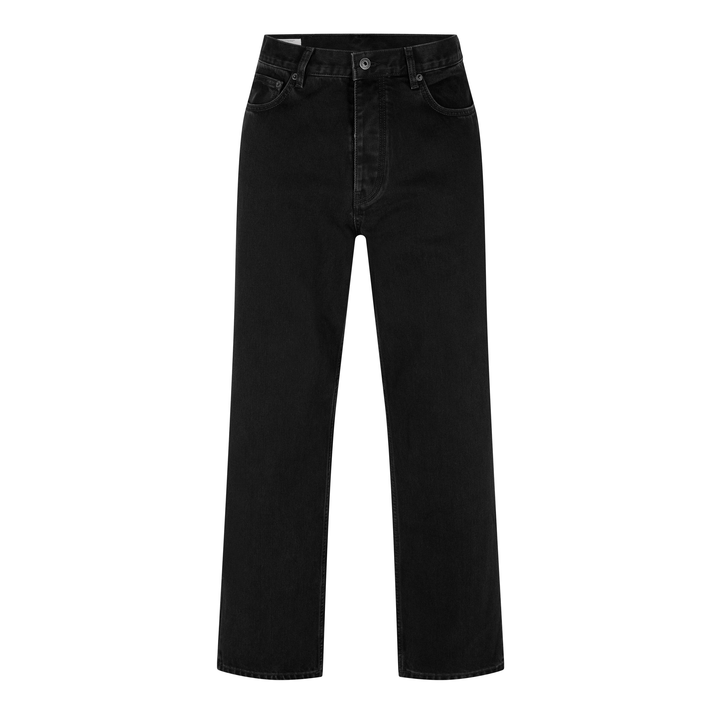 Stone Raw Black - Off White - Men's HalfArrow Relax Tapered Cotton Jeans - 1
