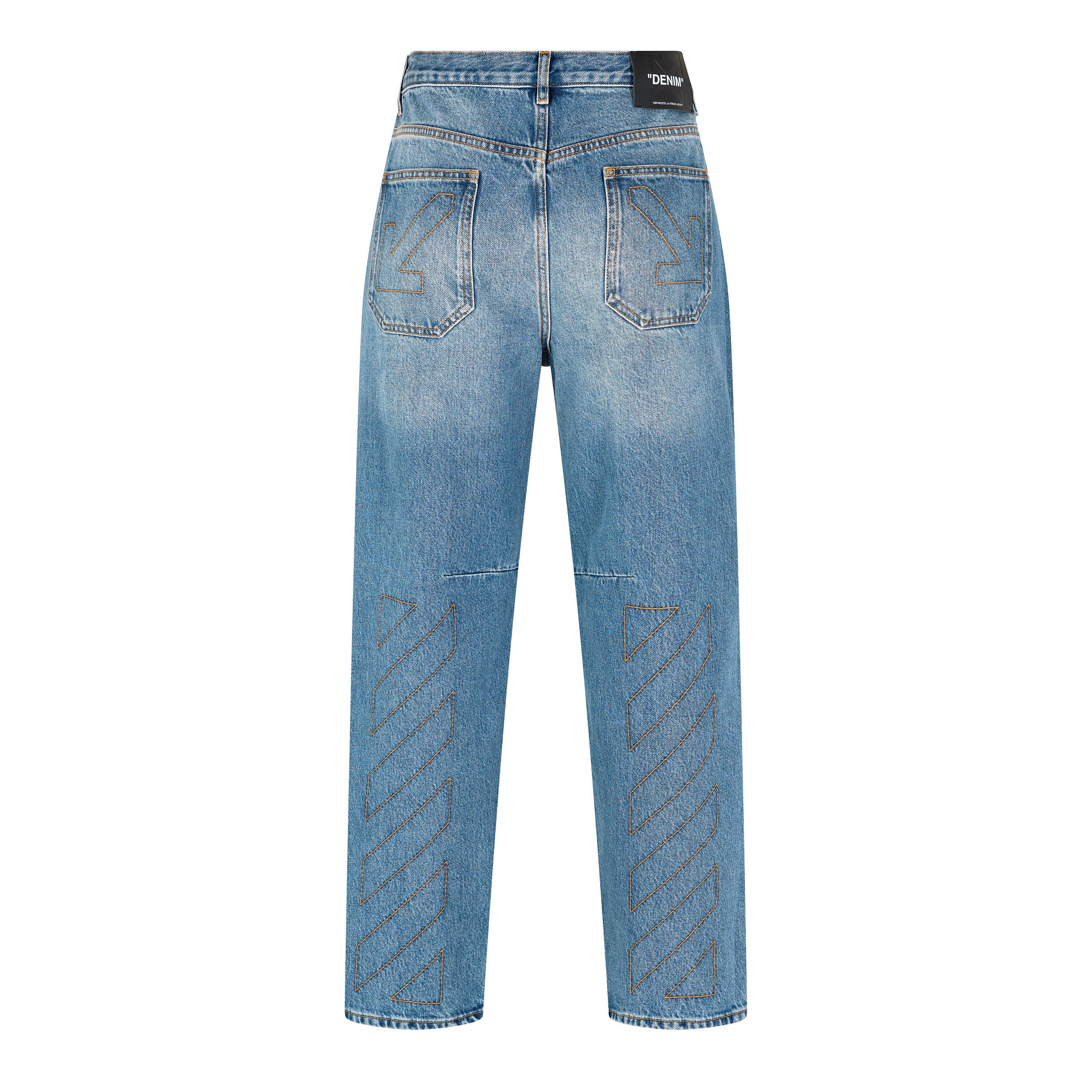 Light Med Blue - Off White - Off HalfArrow Jean Sn64 - 2