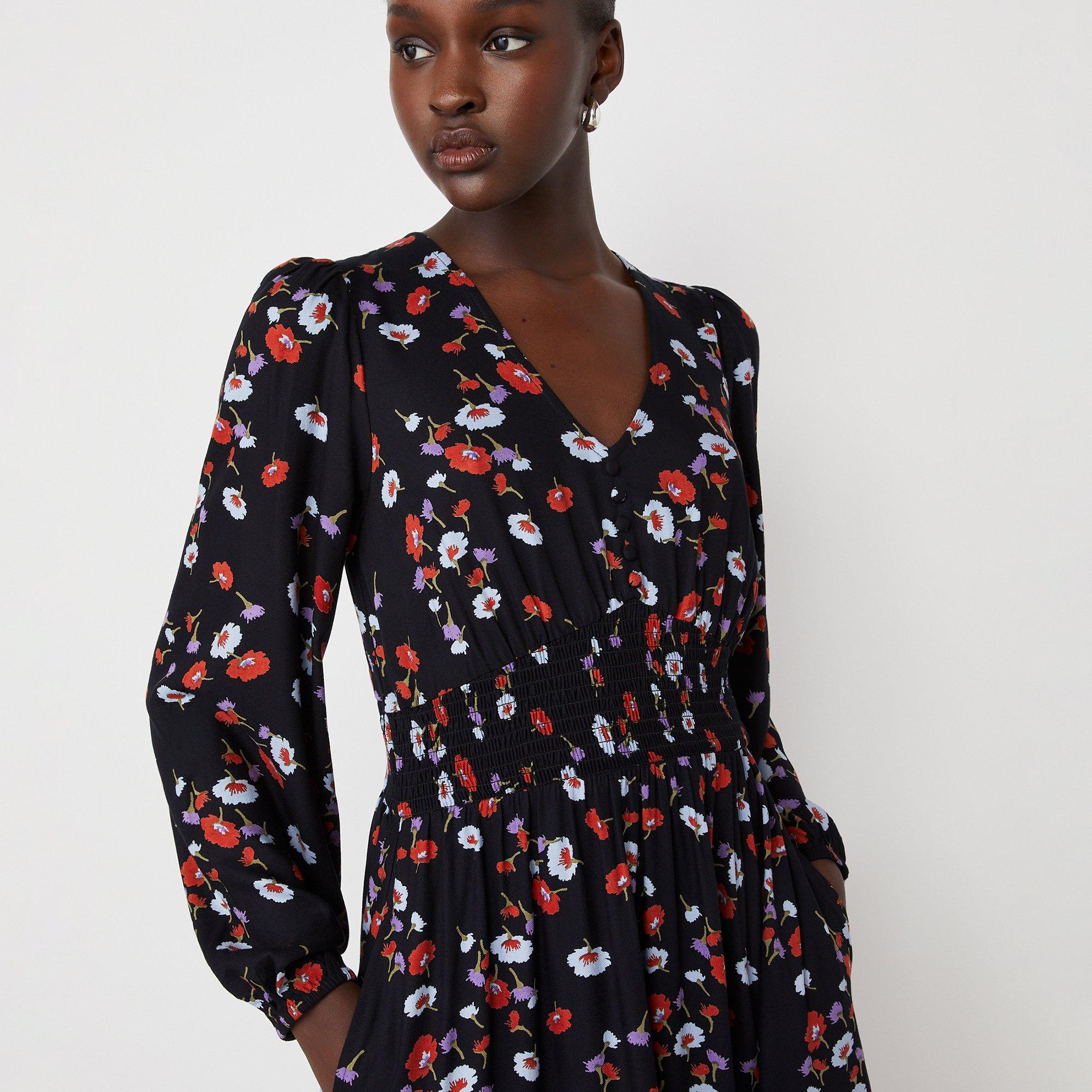 Black Floral - Finery - Women's Erina Smock Dress - 2