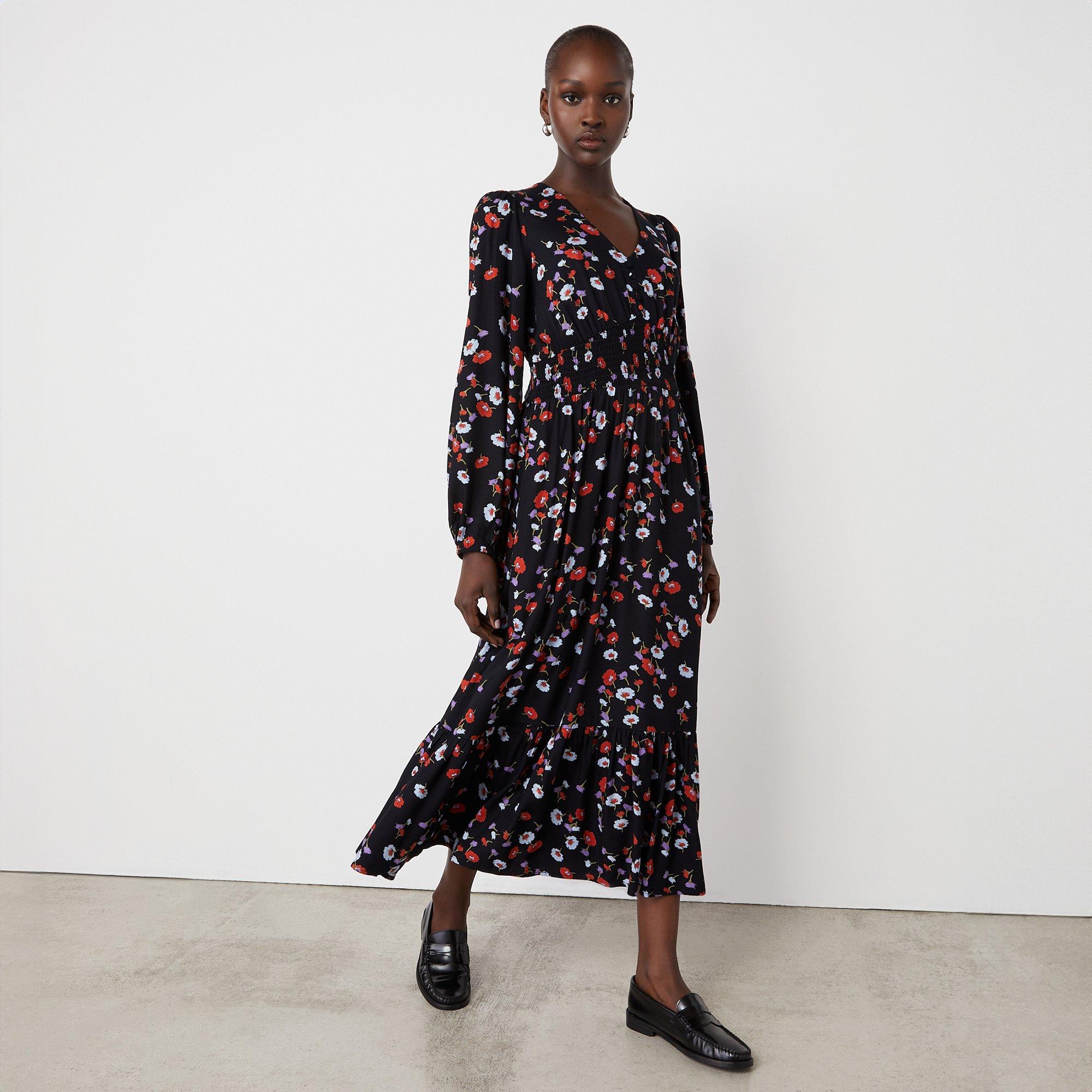 Black Floral - Finery - Women's Erina Smock Dress - 3