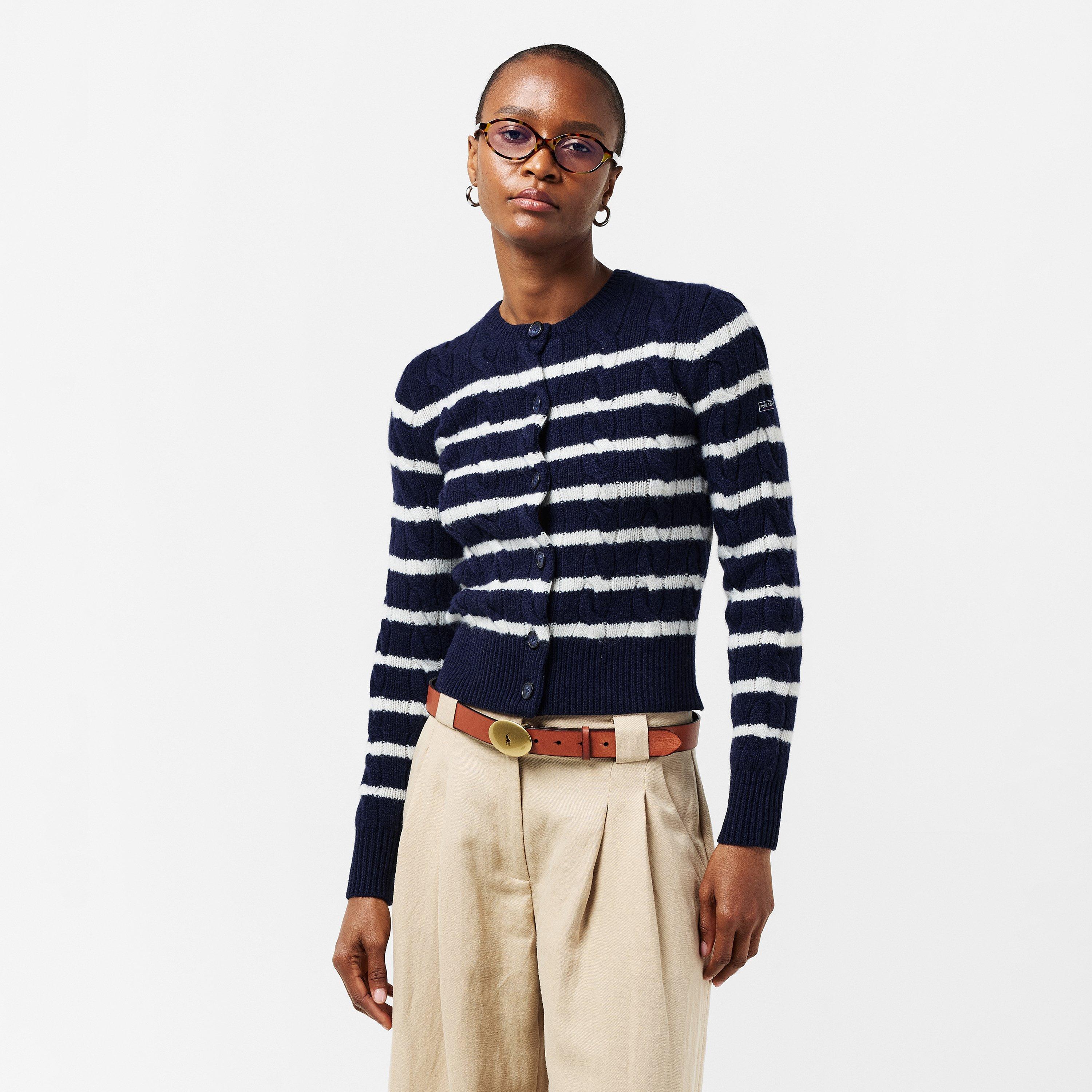 Navy/Cream - Ralph Lauren - Women's Cardigan - 3