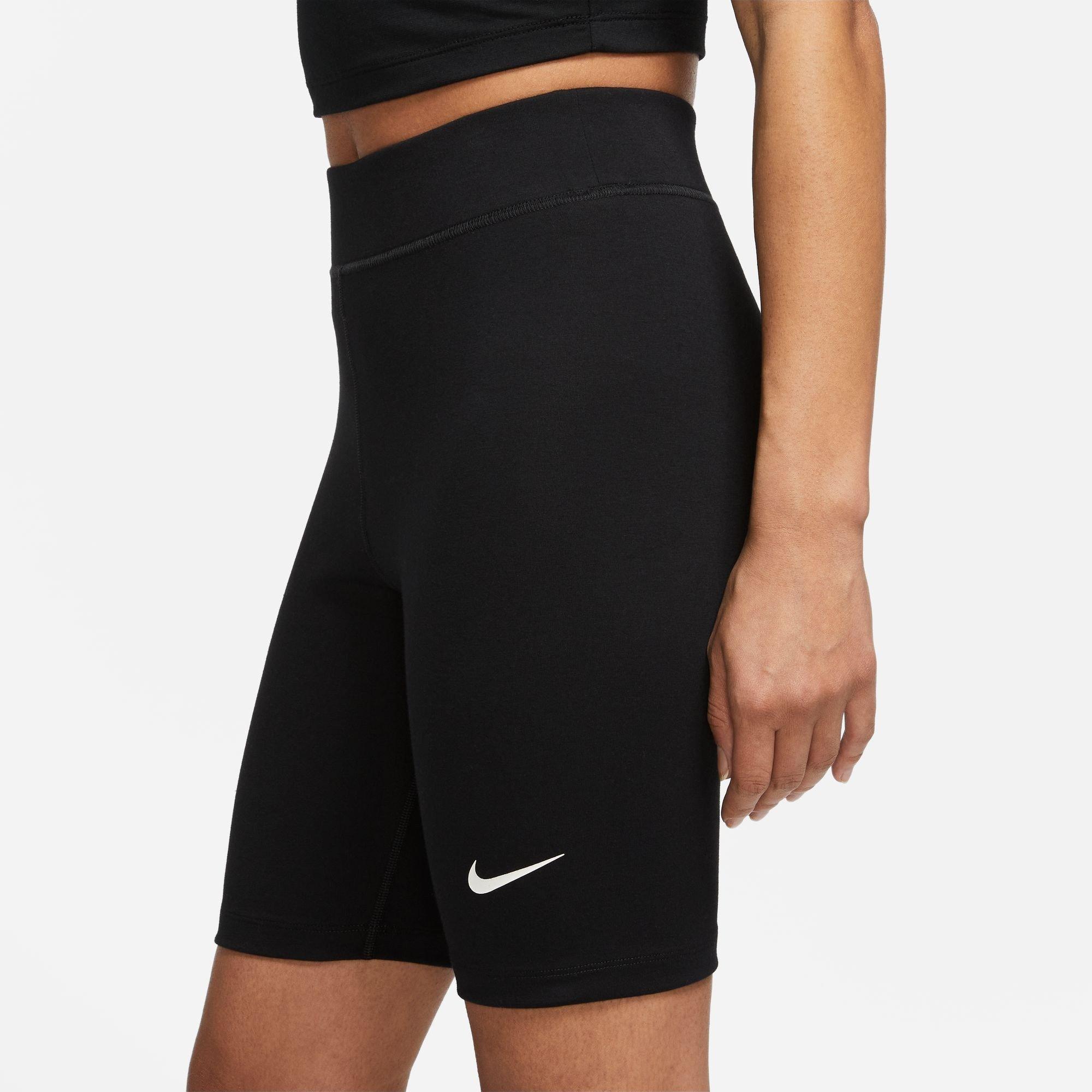 Black/Sail - Nike - Women's Classic 8 Inch Biker Cycling Shorts - 3