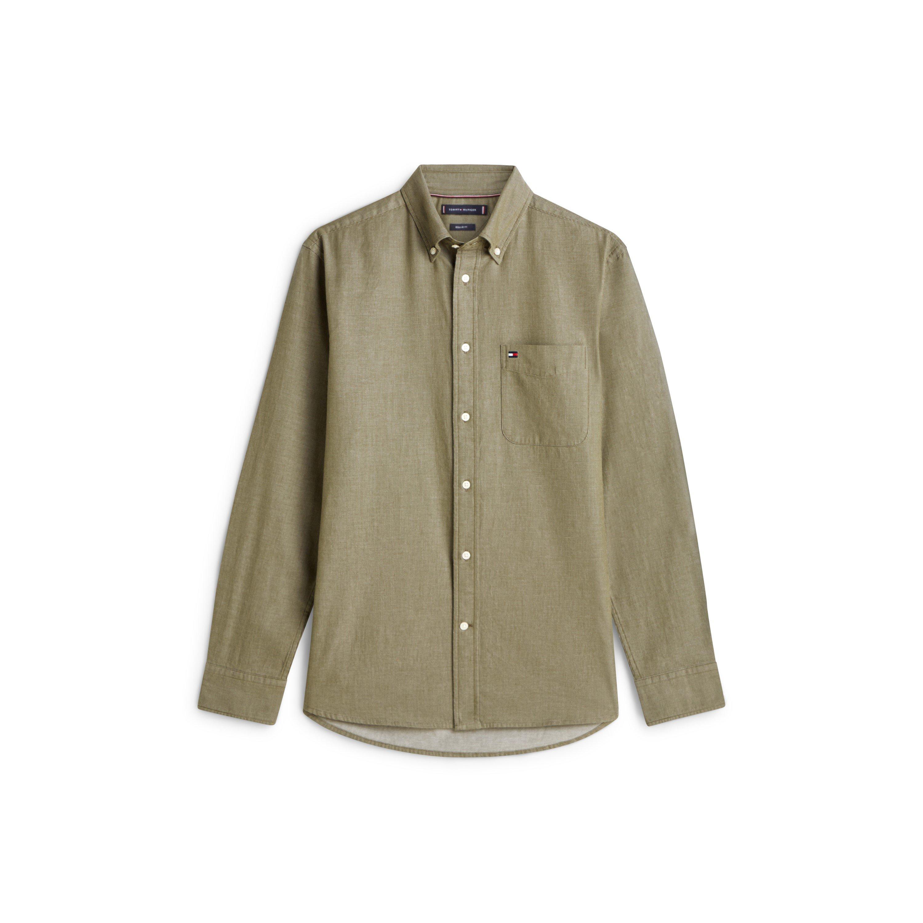 Tommy Hilfiger Men's Bedford Long Sleeve Corduroy Shirt - Utility Olive - S