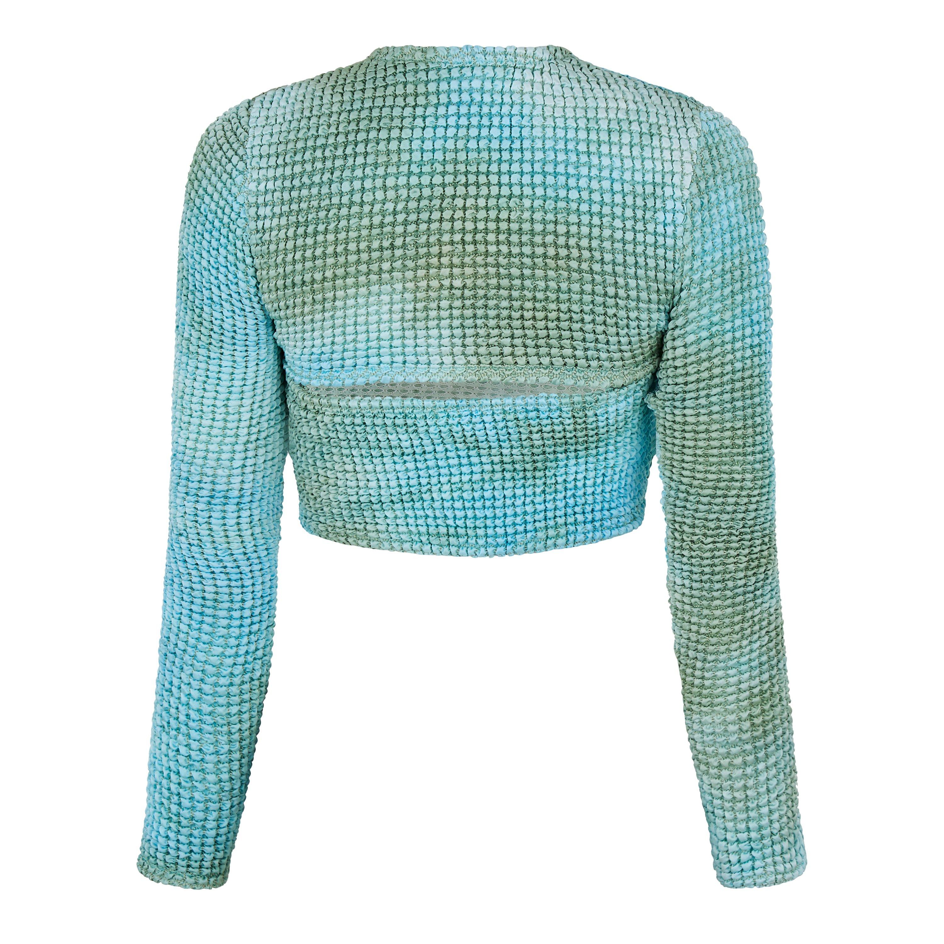 Azul - Off White - Women&#x27;s Tie-Dye Cut-Out Top - 2