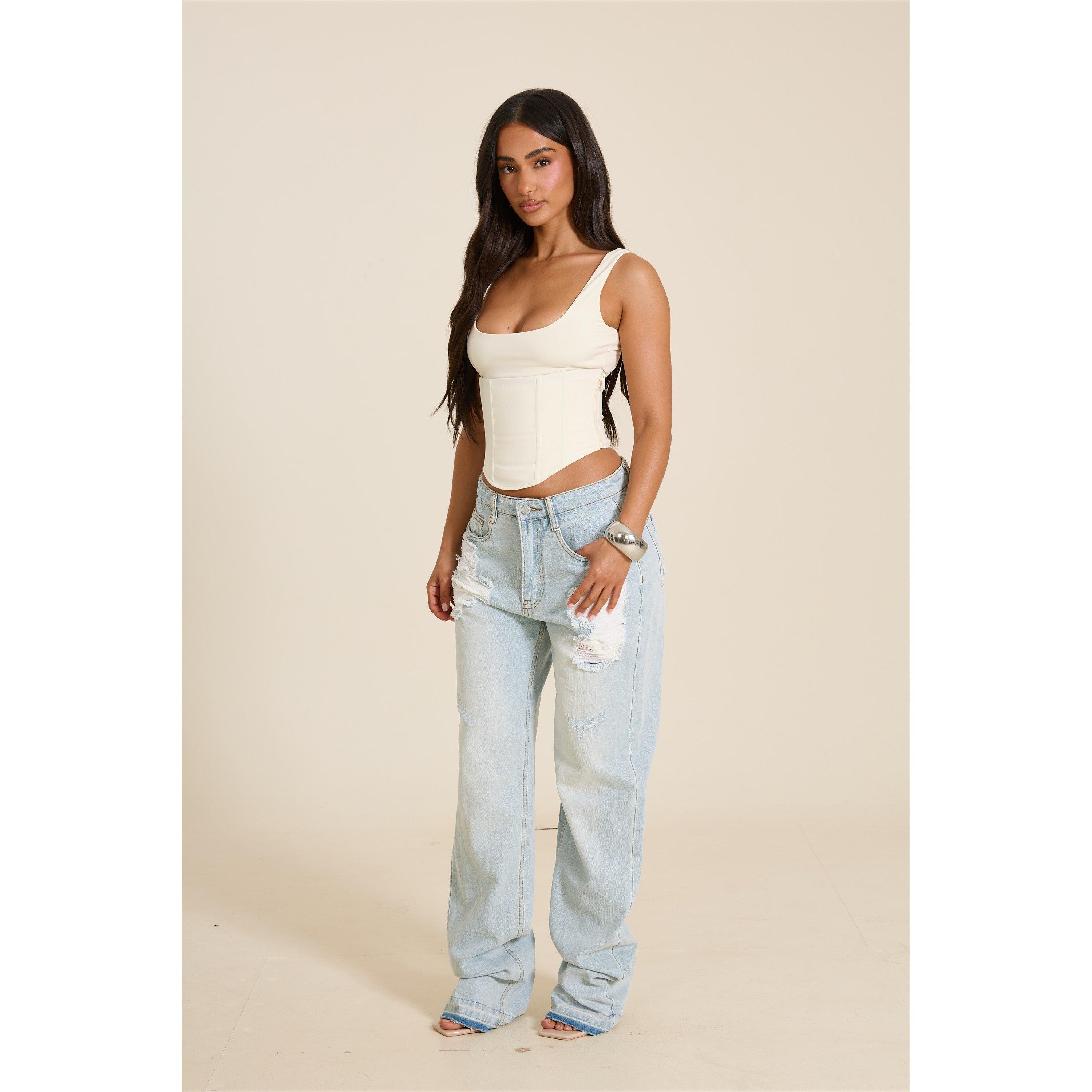 Cream - Mars The Label - Women's Sandra Scoop Vest Corset Top - 2