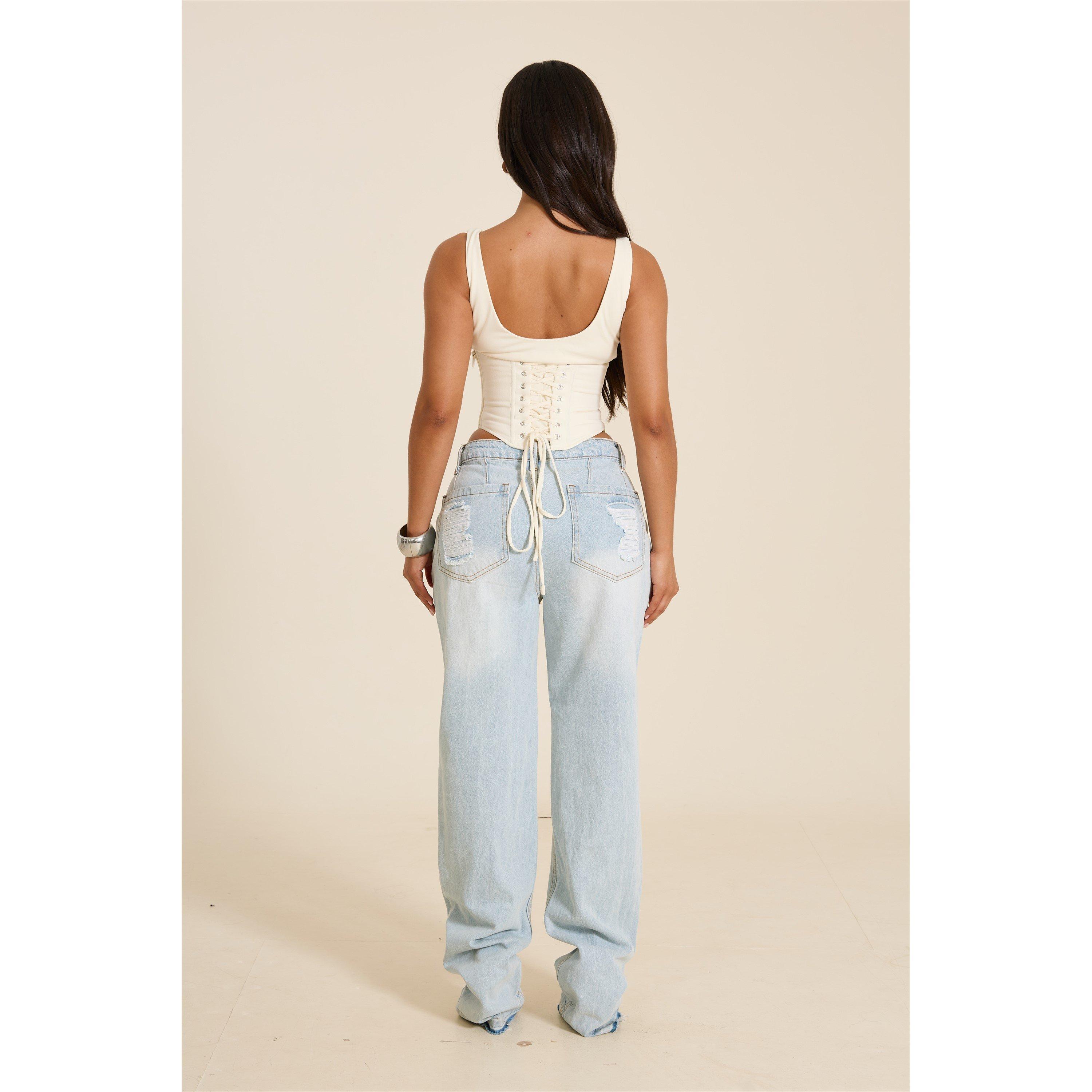 Cream - Mars The Label - Women's Sandra Scoop Vest Corset Top - 3