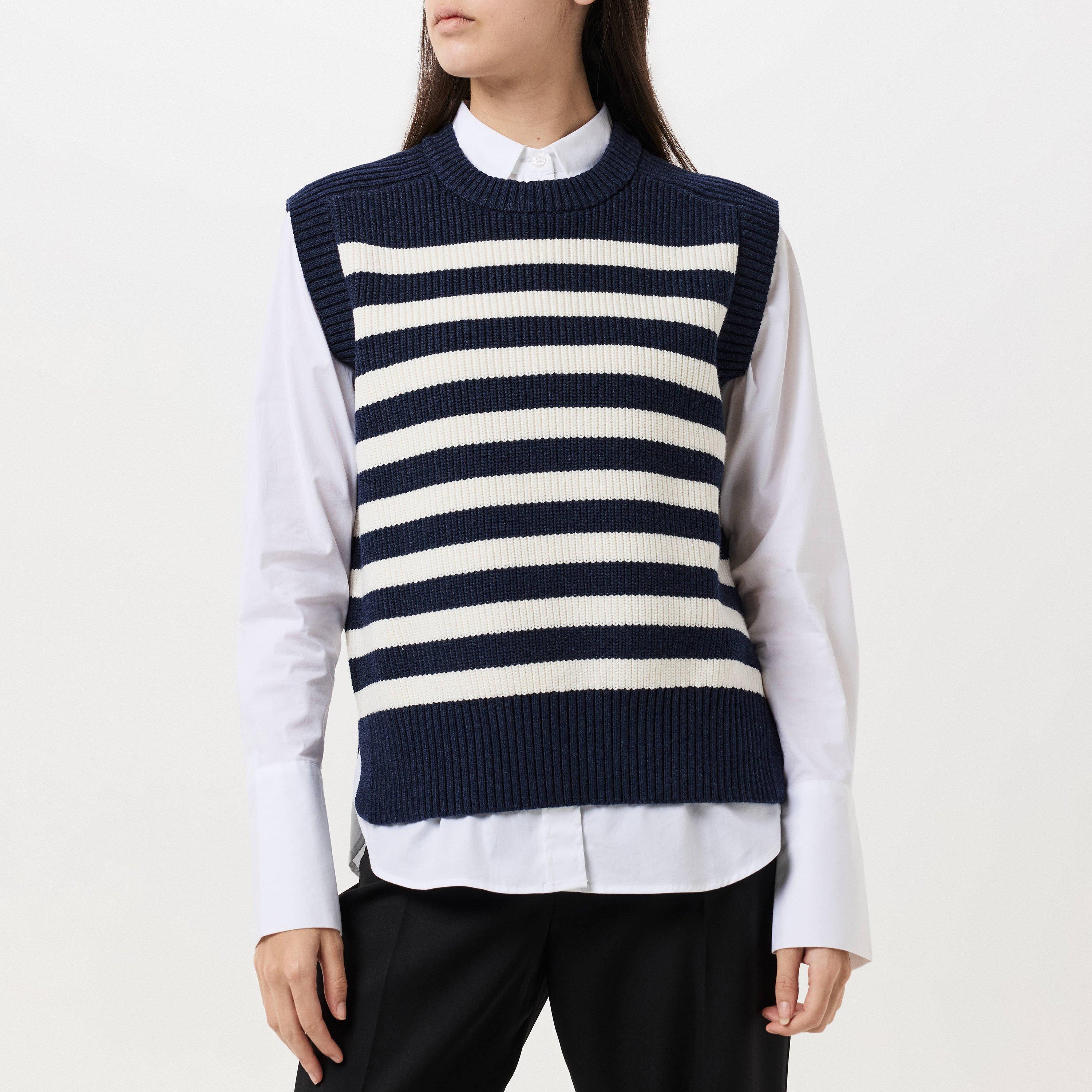 Navy - Finery - Women's Lexi Knitted Sweater Vest - 3