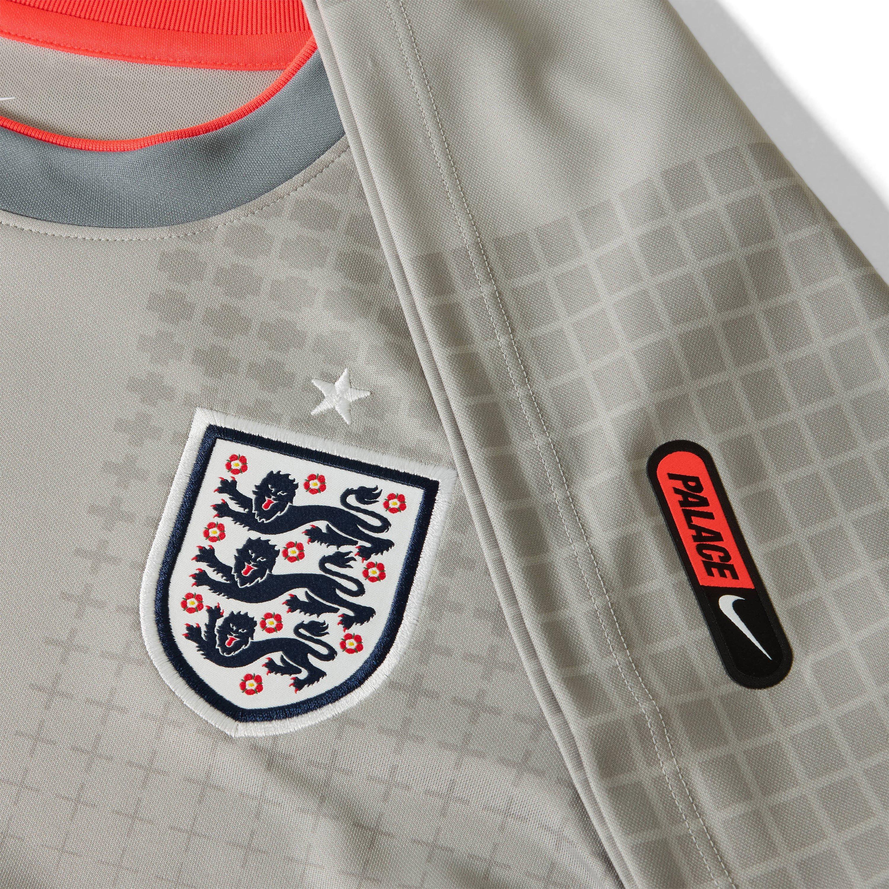 Grey/Red - Nike - Womens England x Palace 2026 Pre-Match Short Sleeve Jersey - 5