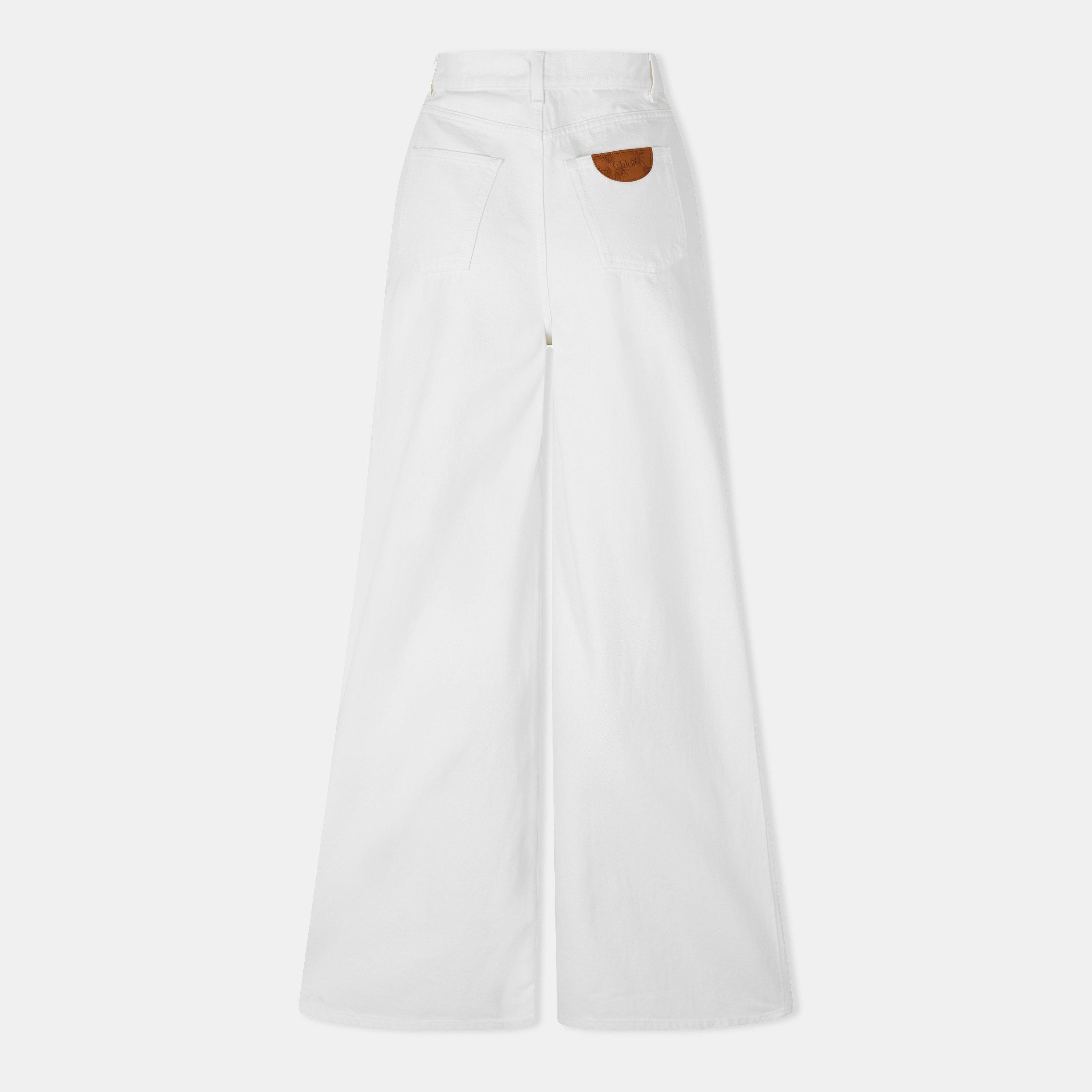 White - Chloe - Women's Flared Jeans, Flared Style - 2