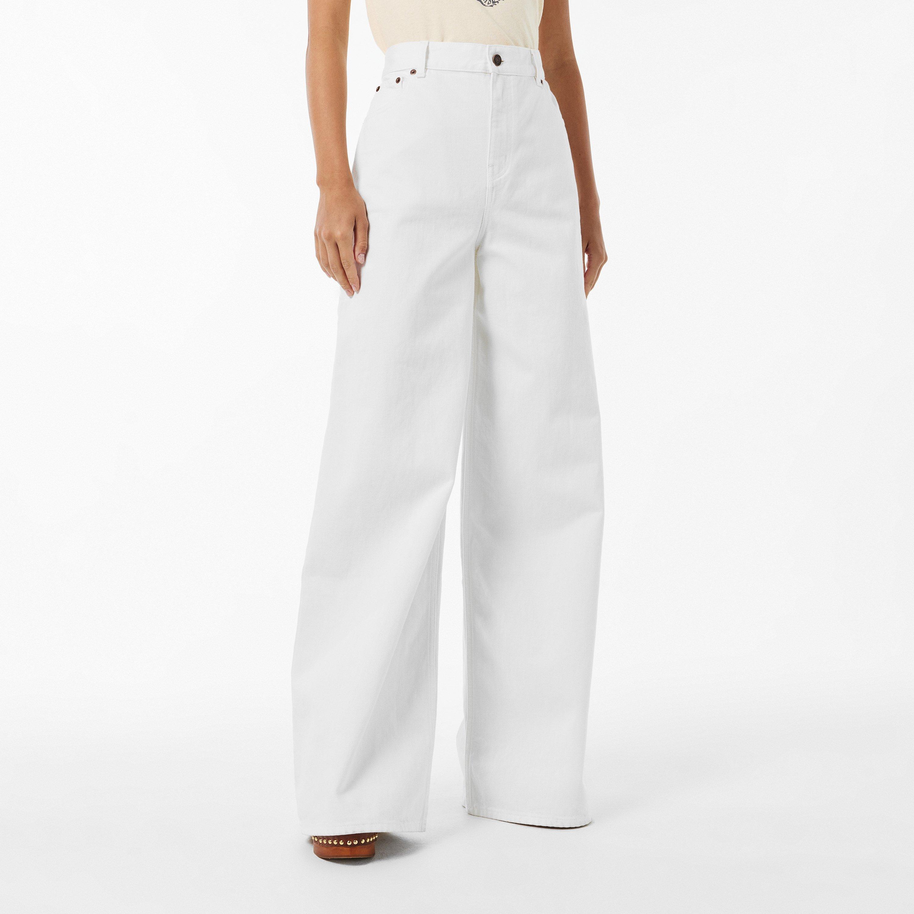 White - Chloe - Women's Flared Jeans, Flared Style - 3
