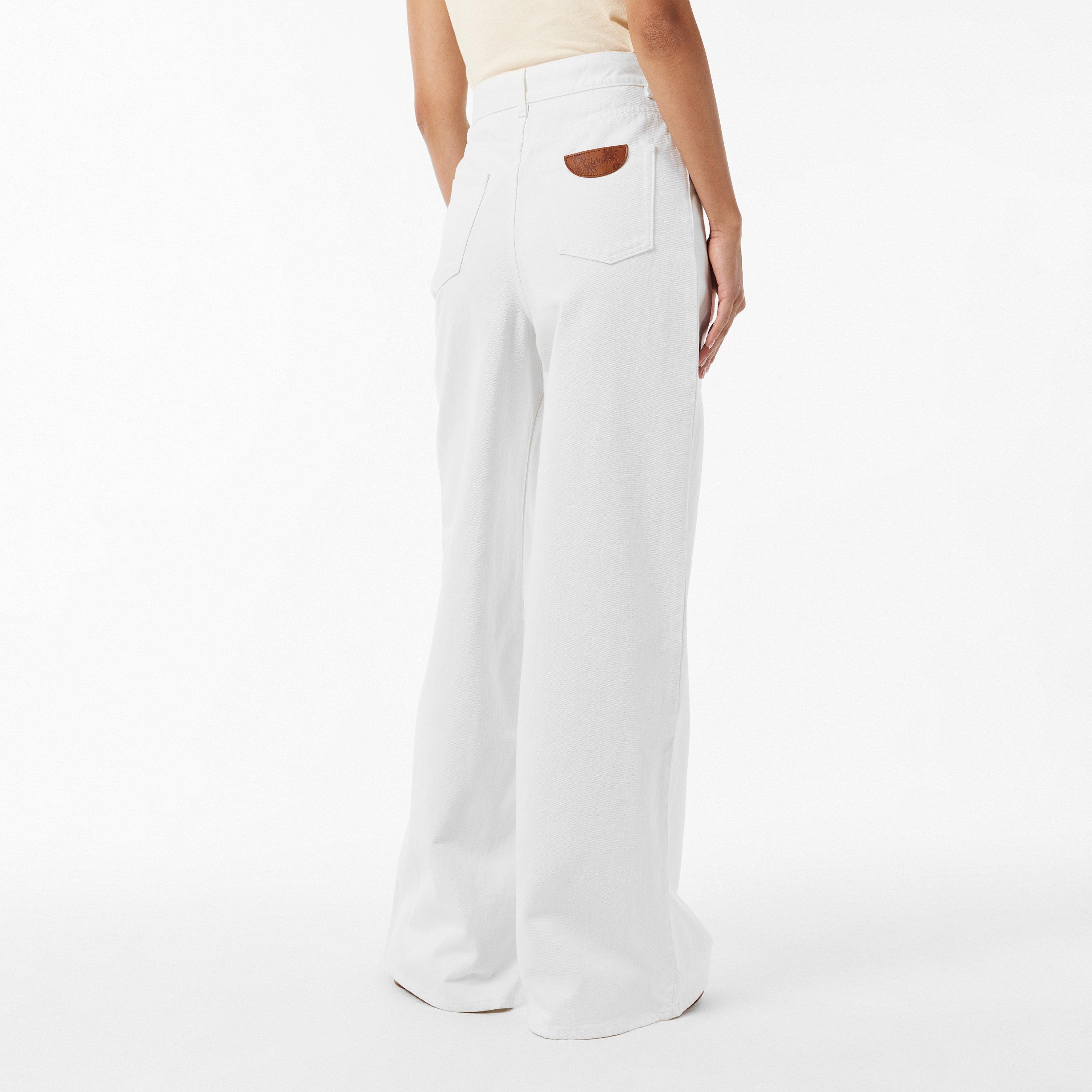 White - Chloe - Women's Flared Jeans, Flared Style - 4