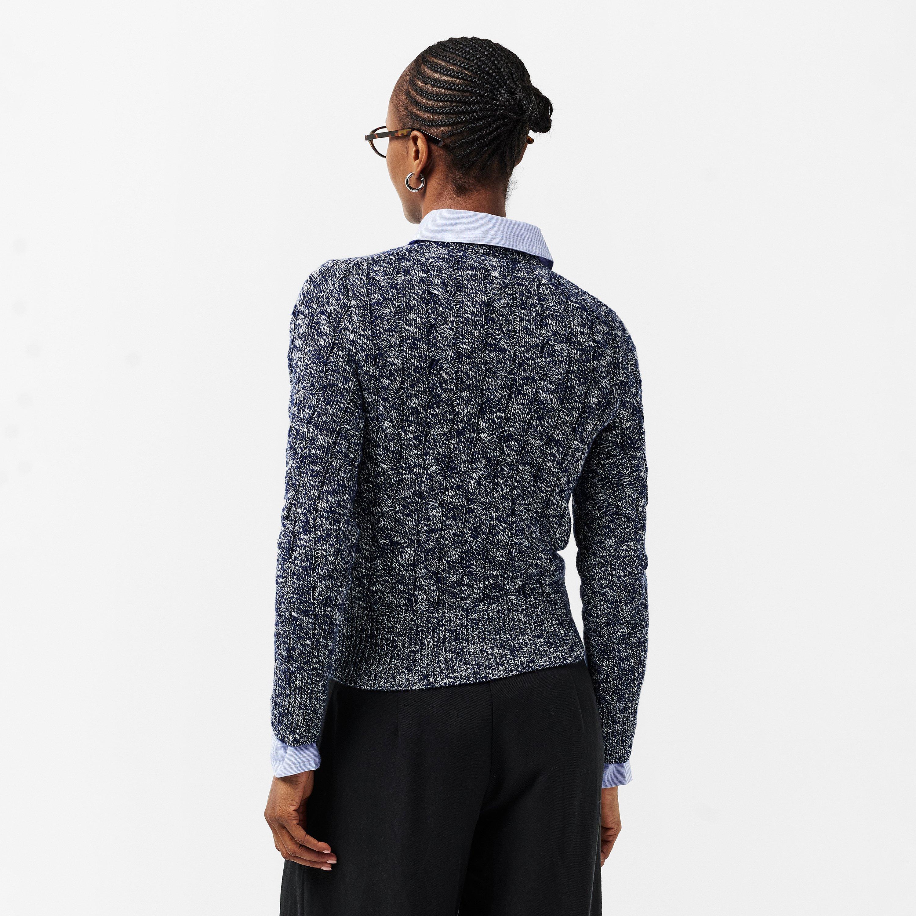 Navy/Cream - Ralph Lauren - Women's Cardigan - 4