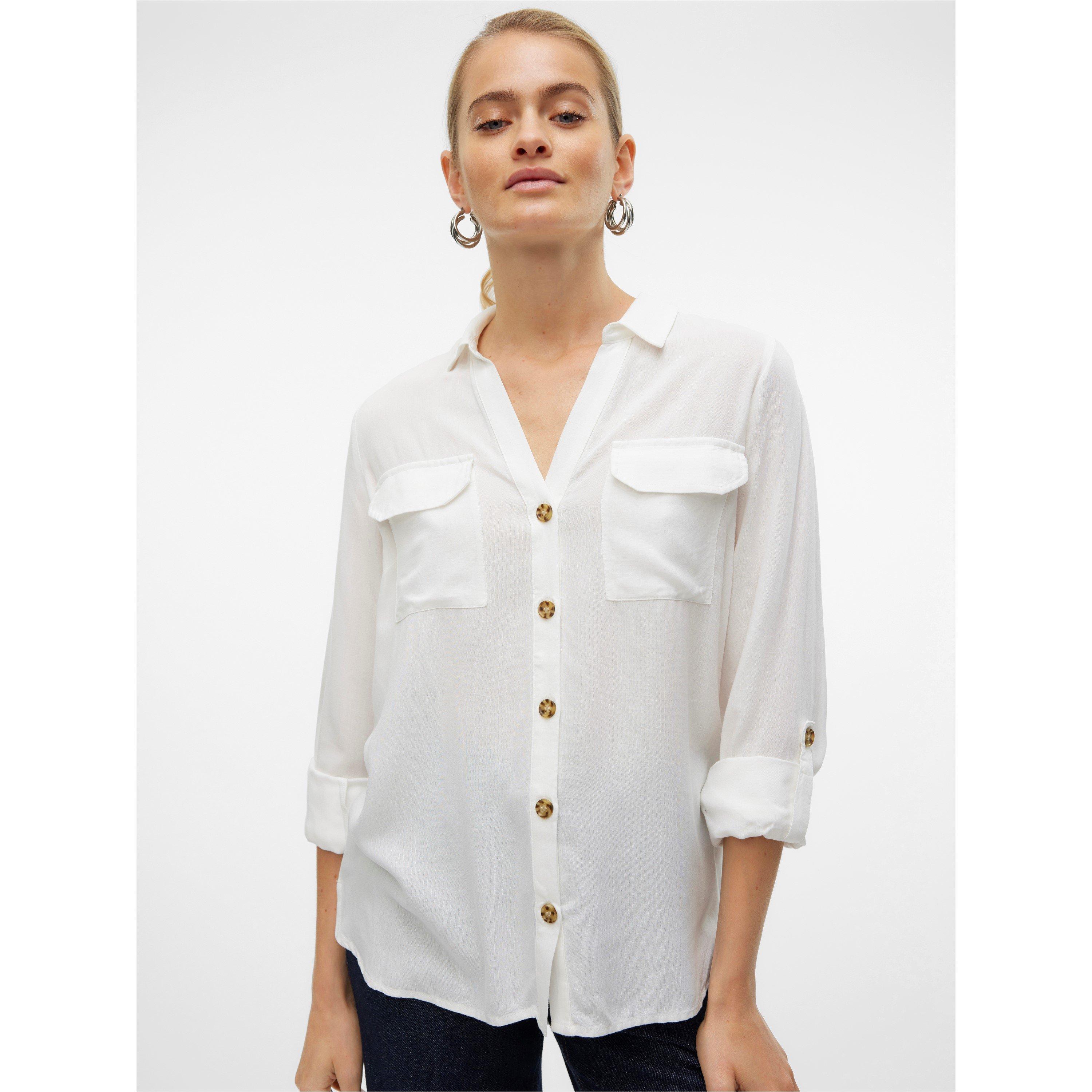 Snow White - Vero Moda - Women's Long-Sleeve Plain Shirt - 3